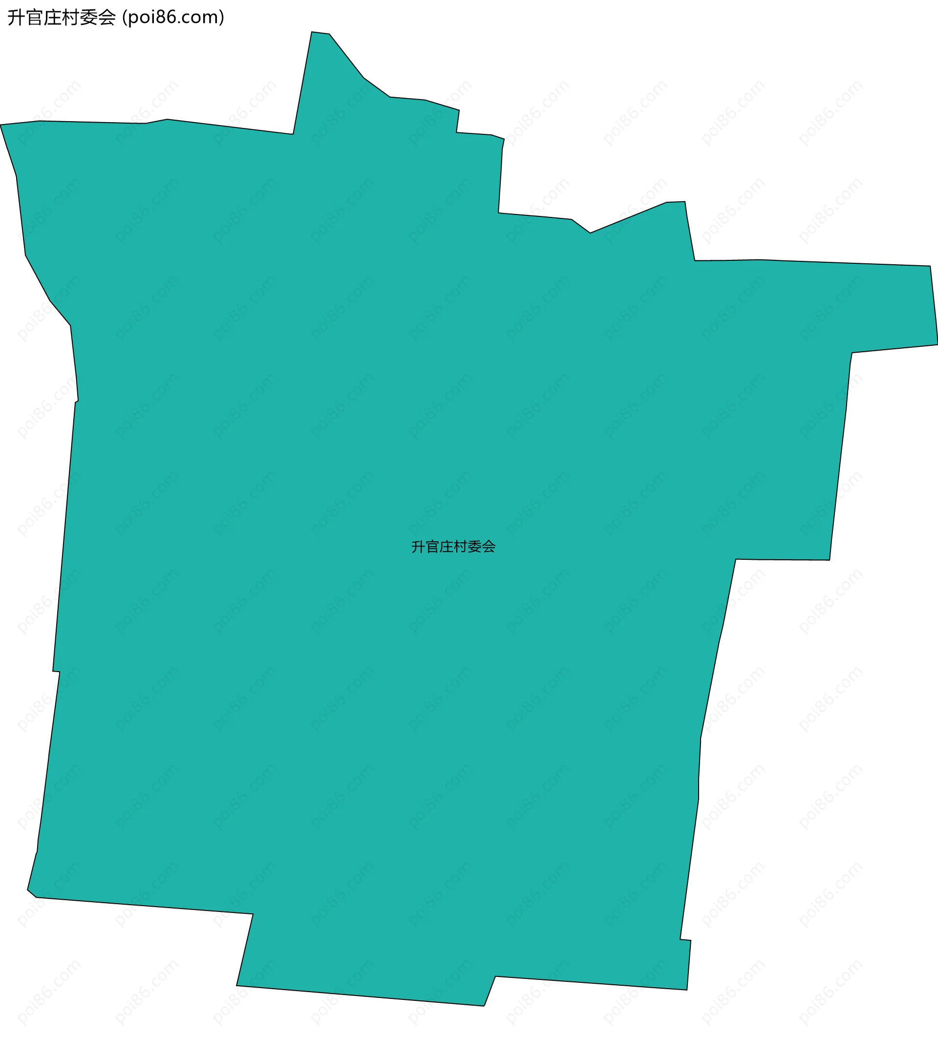 升官庄村委会边界地图