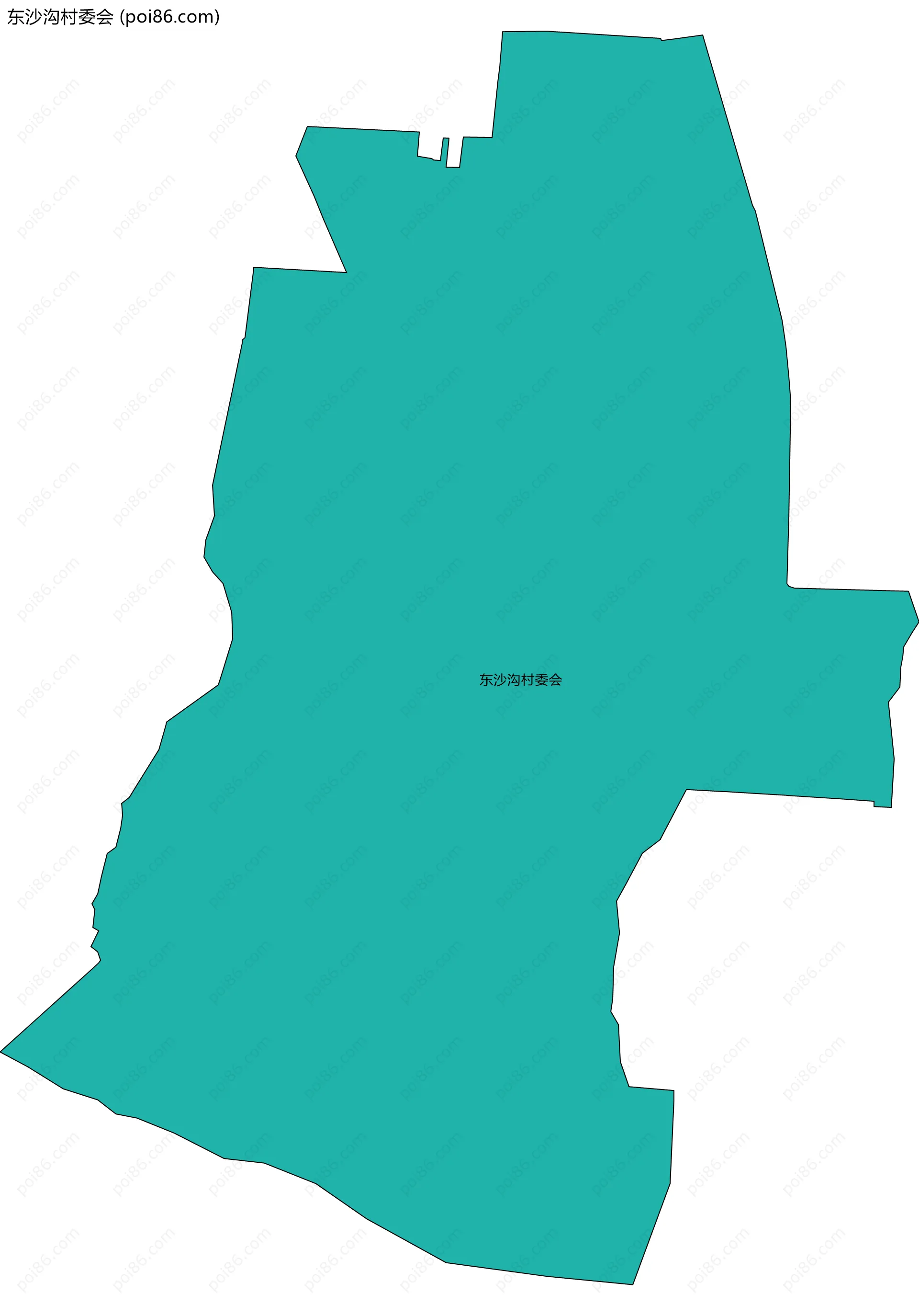 东沙沟村委会边界地图