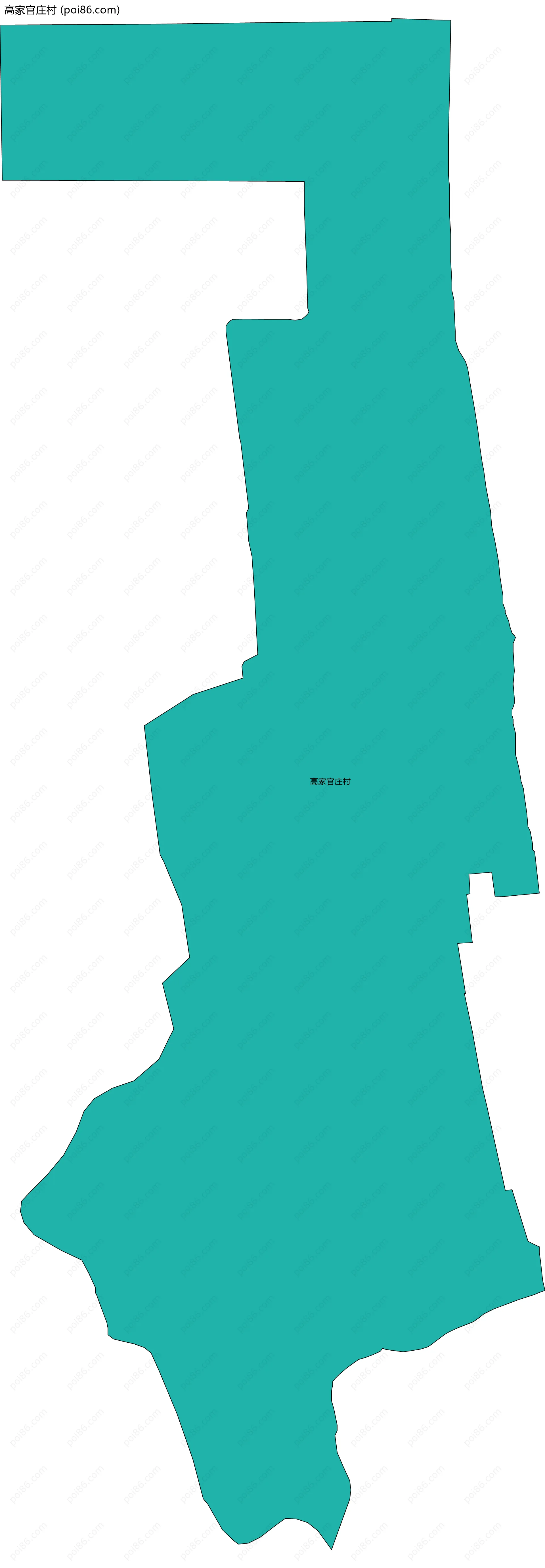 高家官庄村边界地图