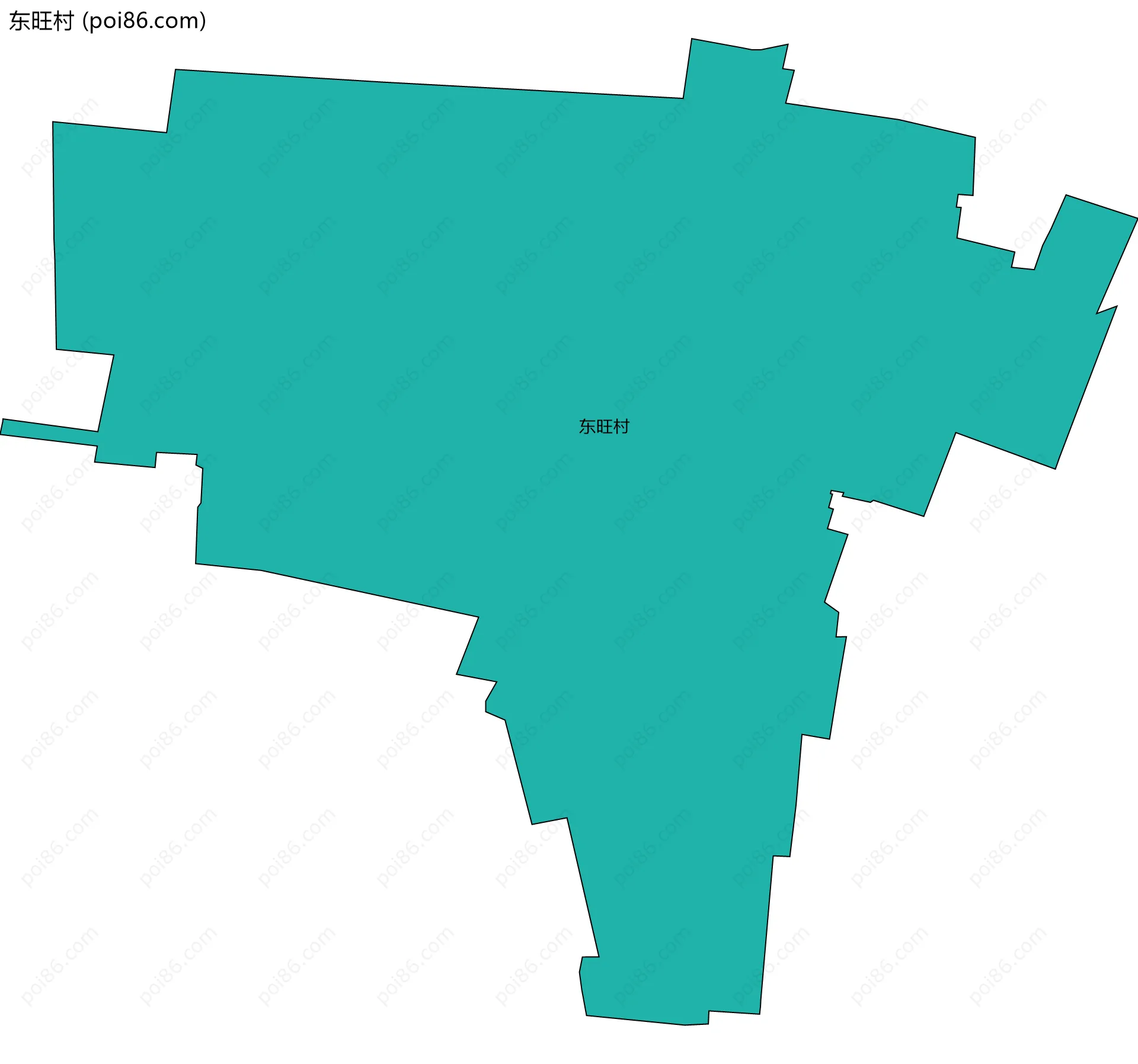 东旺村边界地图