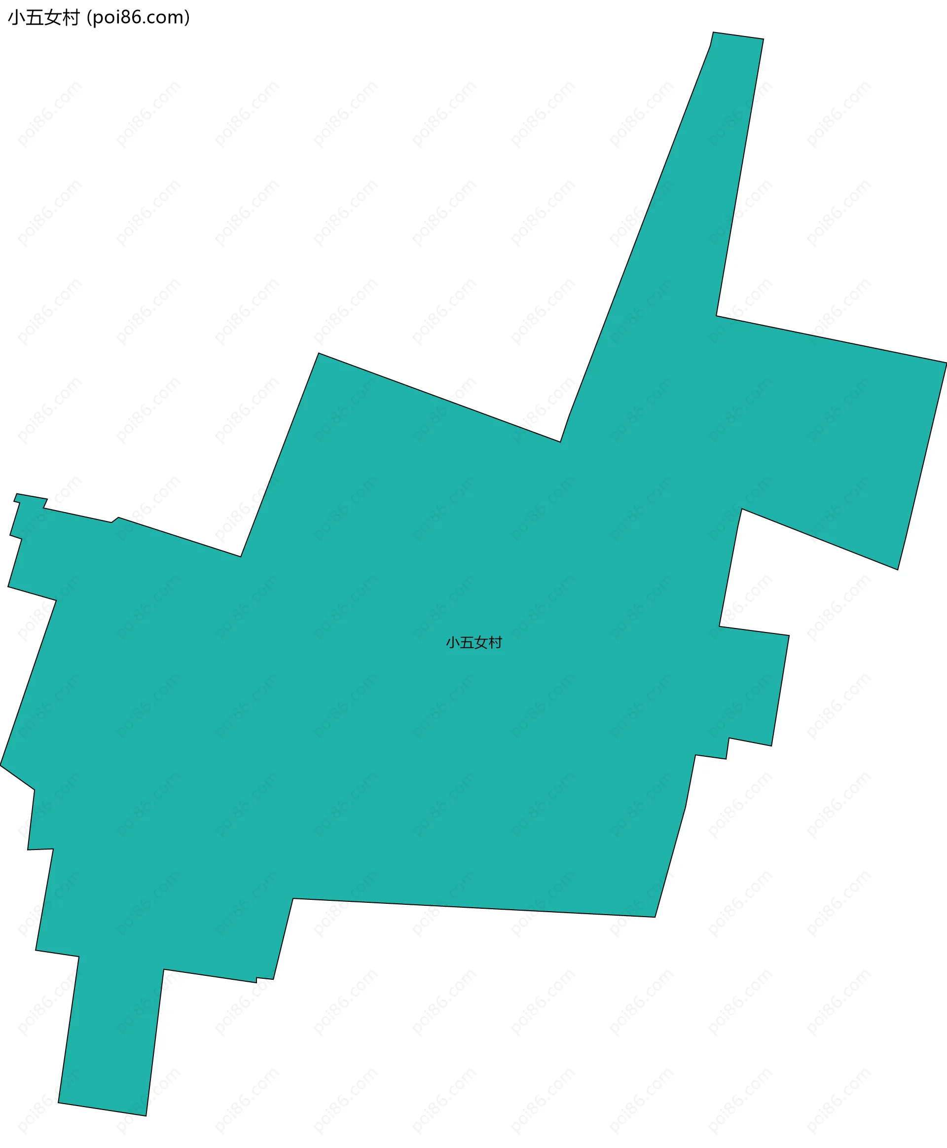 小五女村边界地图