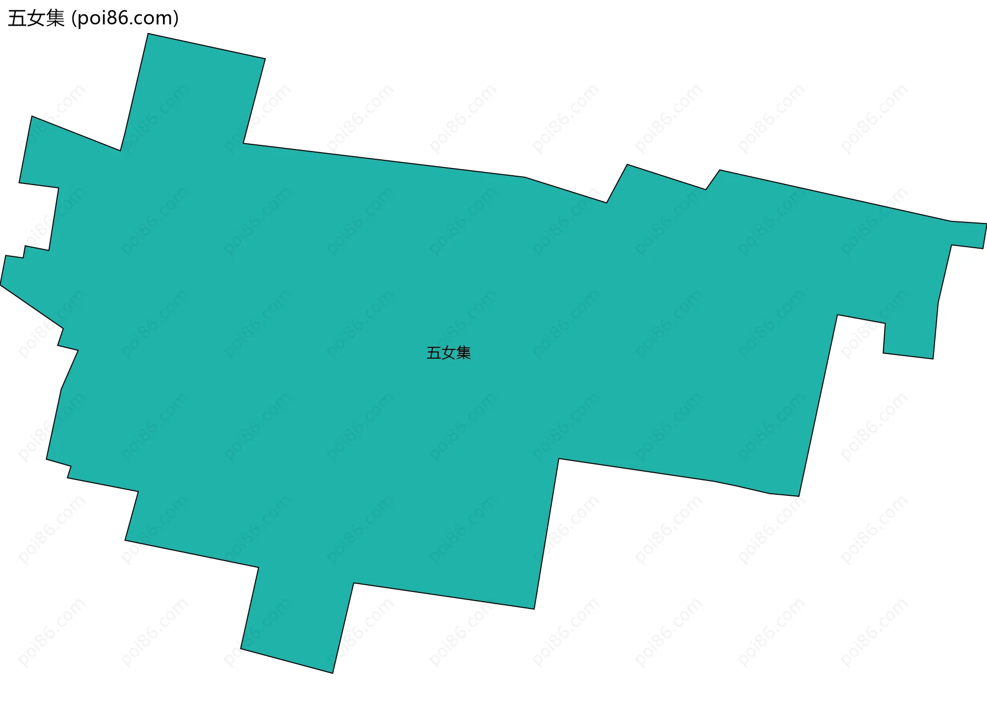 五女集边界地图