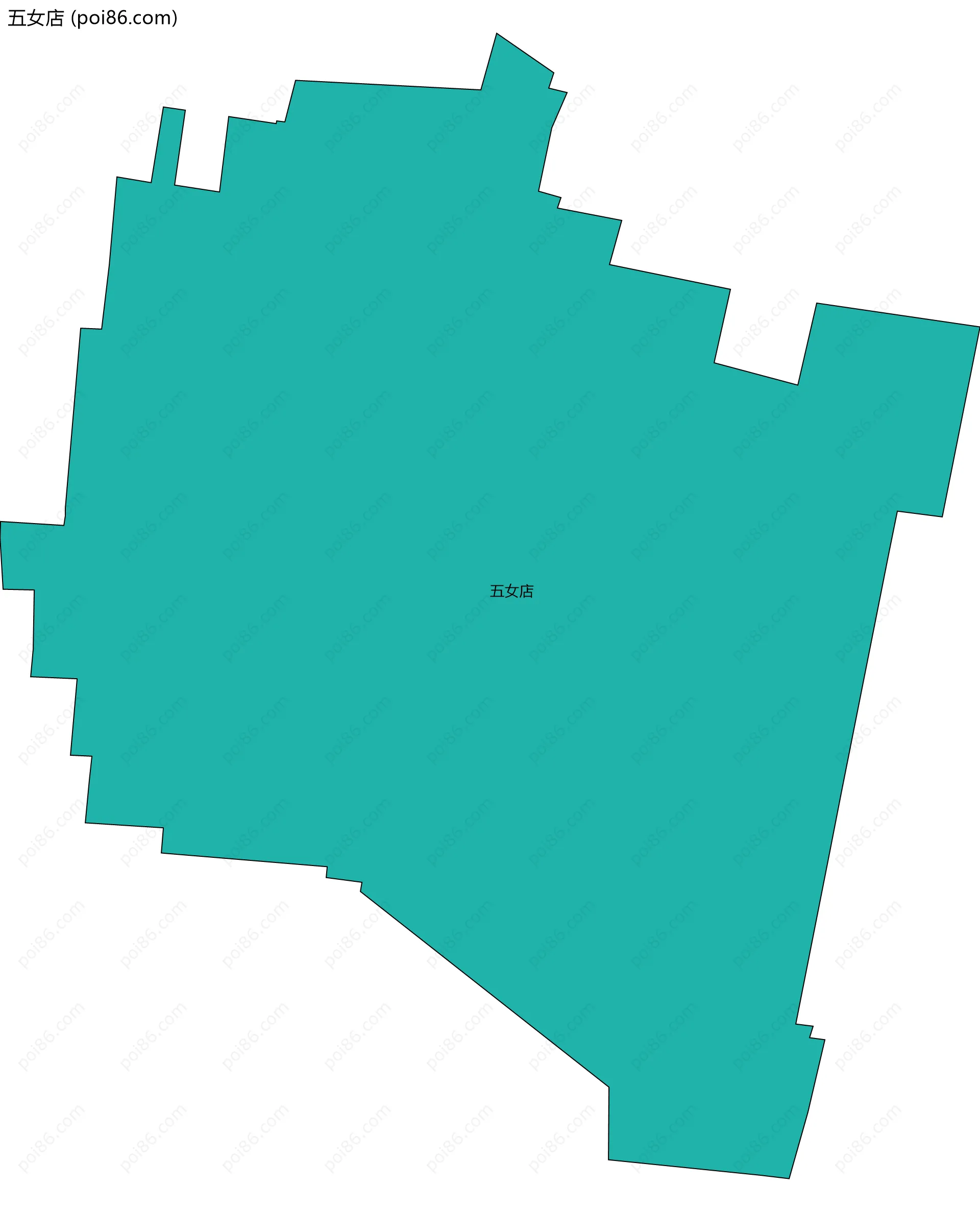 五女店边界地图