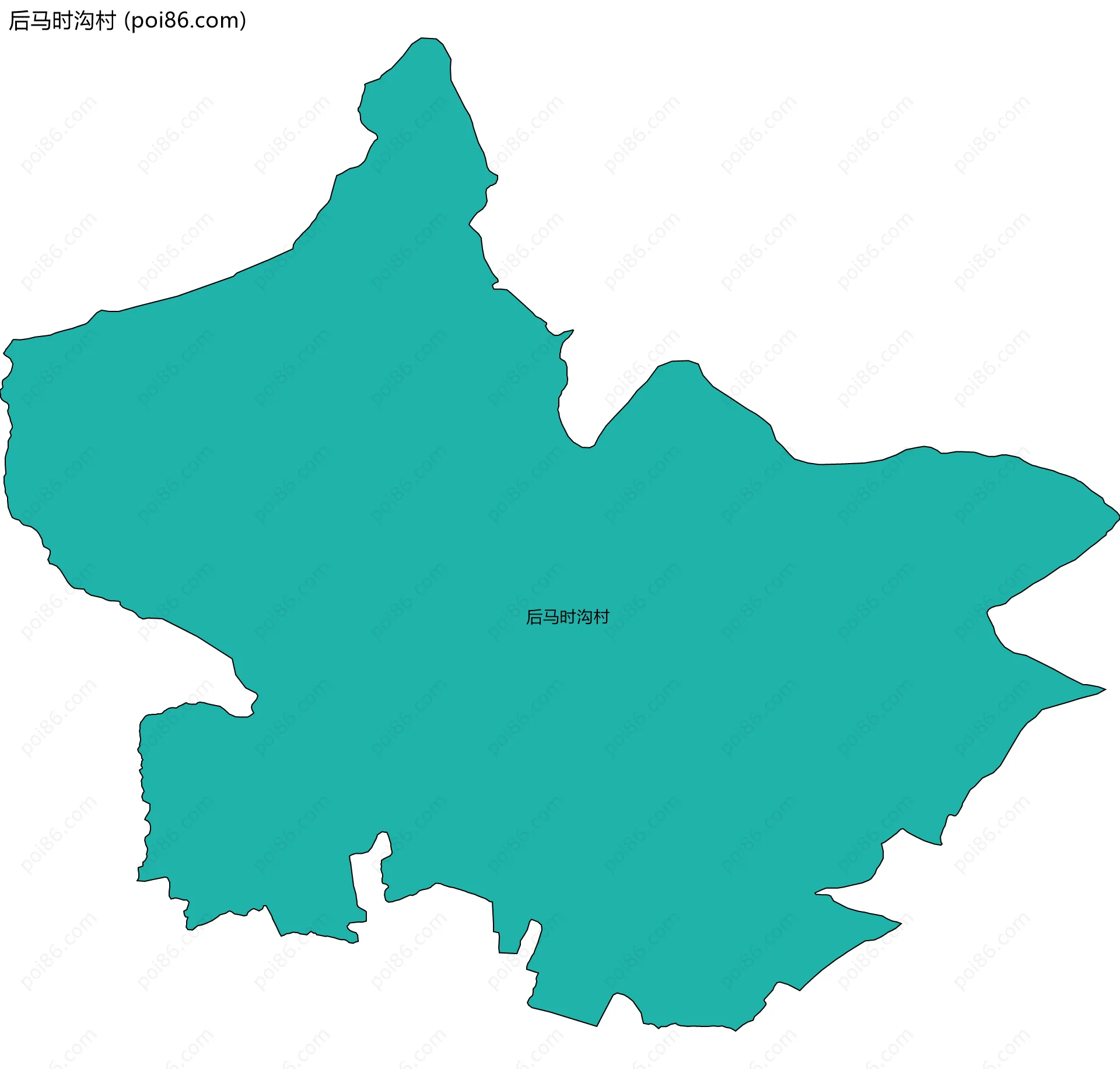 后马时沟村边界地图