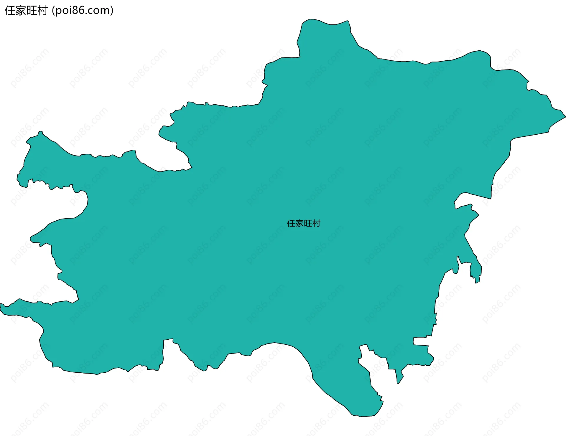任家旺村边界地图