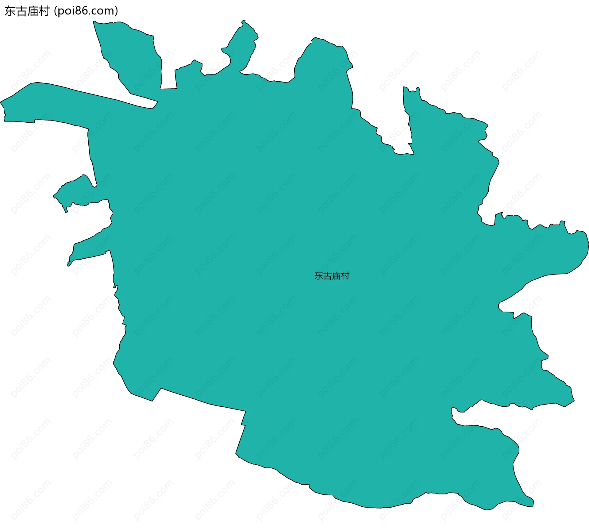 东古庙村边界地图