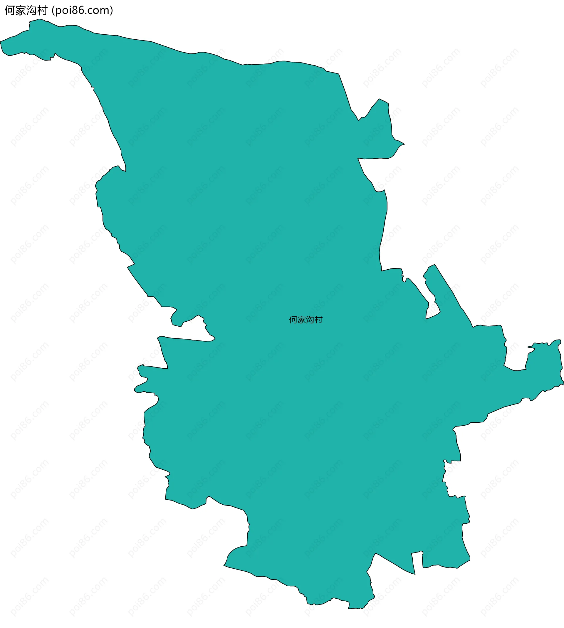 何家沟村边界地图