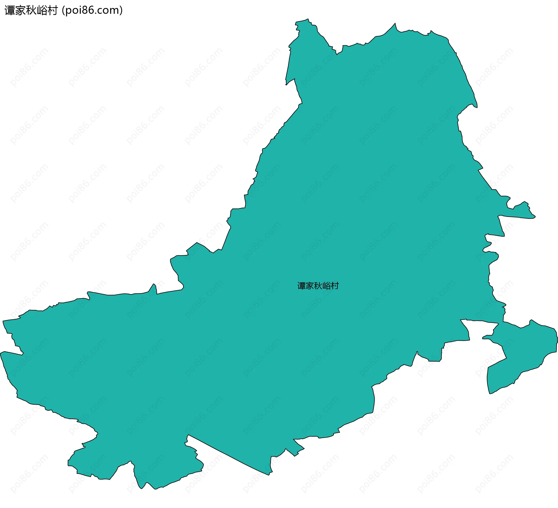 谭家秋峪村边界地图