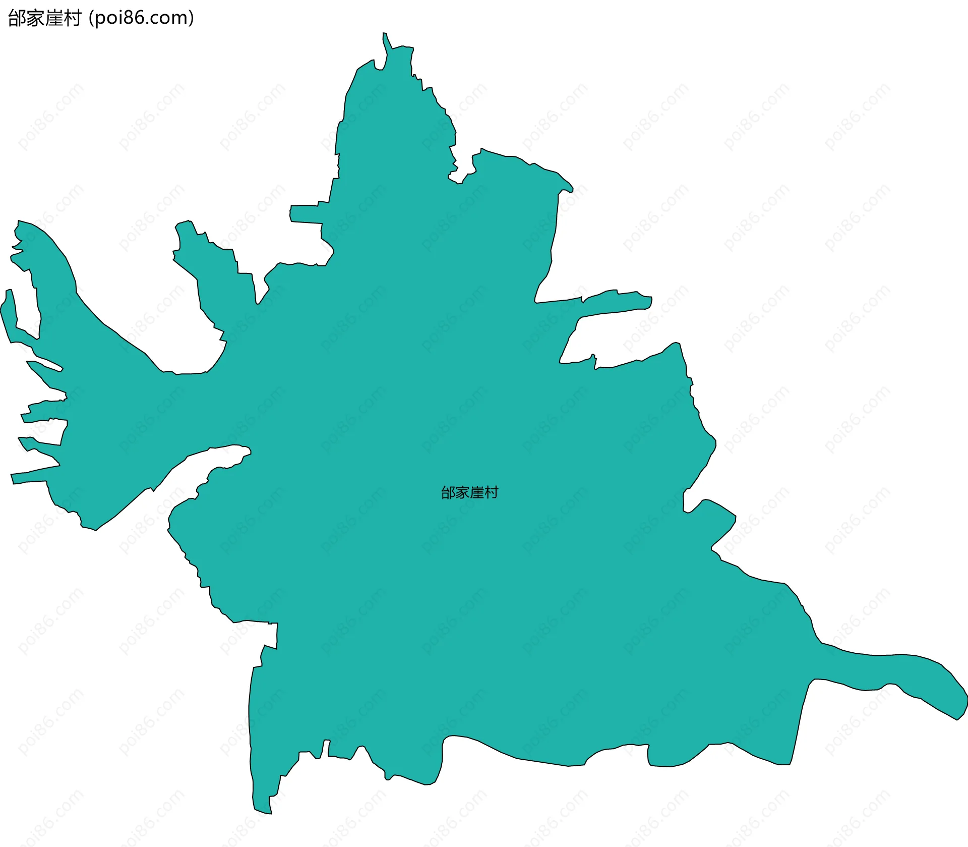 邰家崖村边界地图