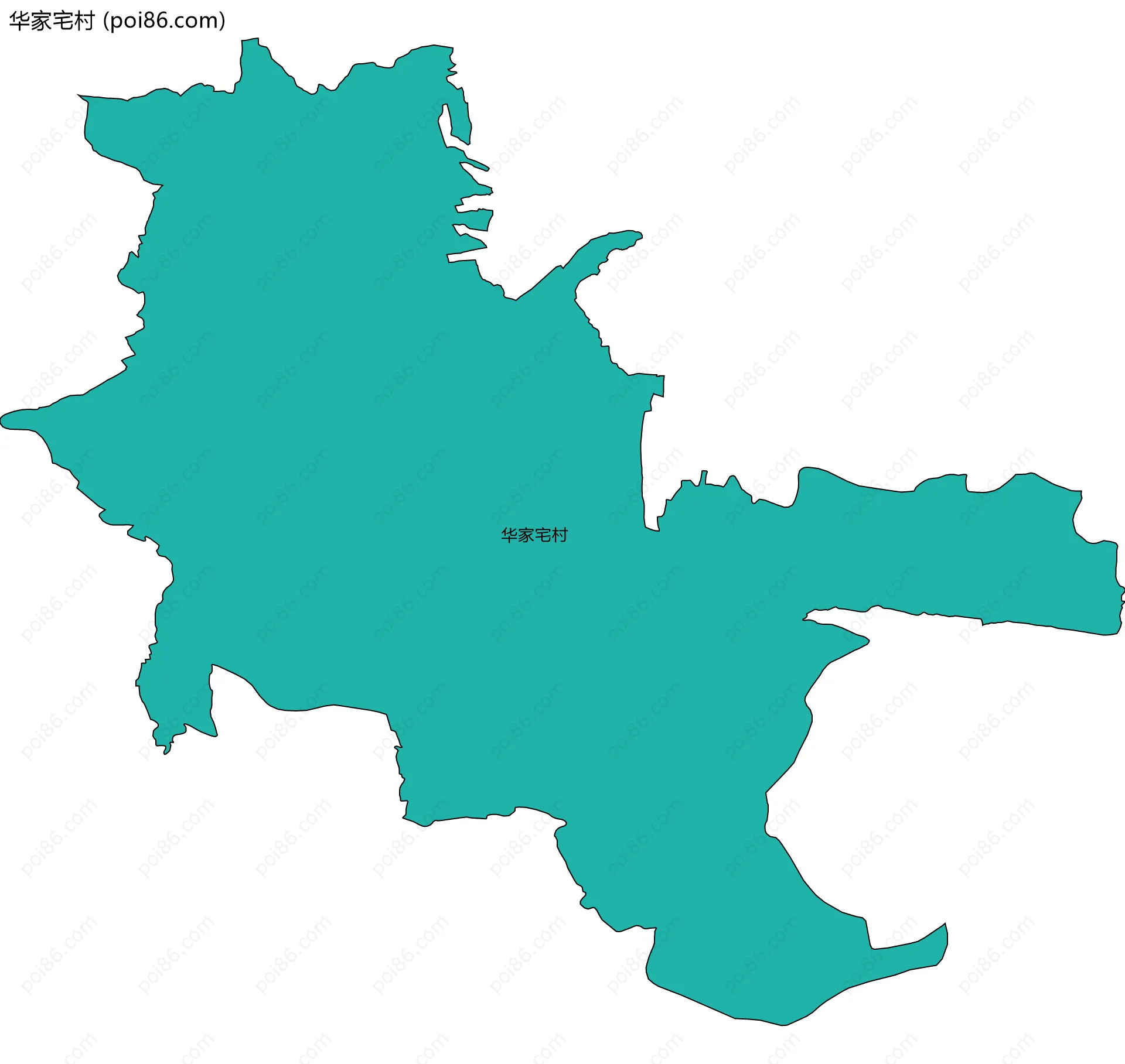 华家宅村边界地图