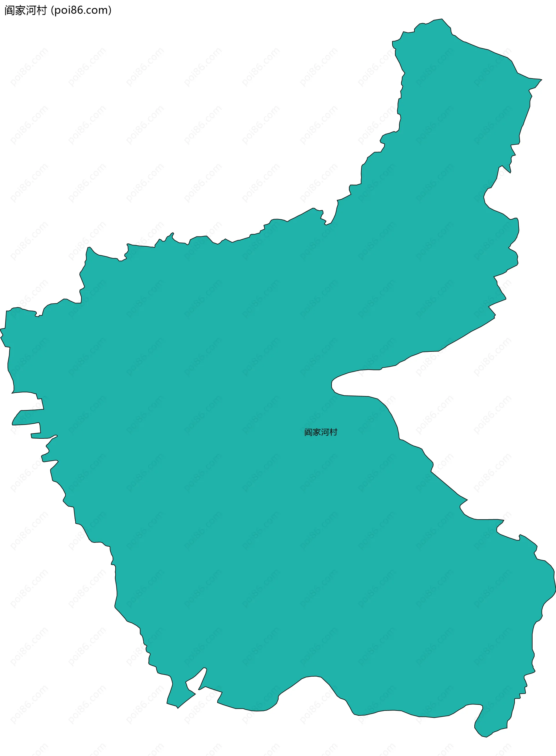 阎家河村边界地图