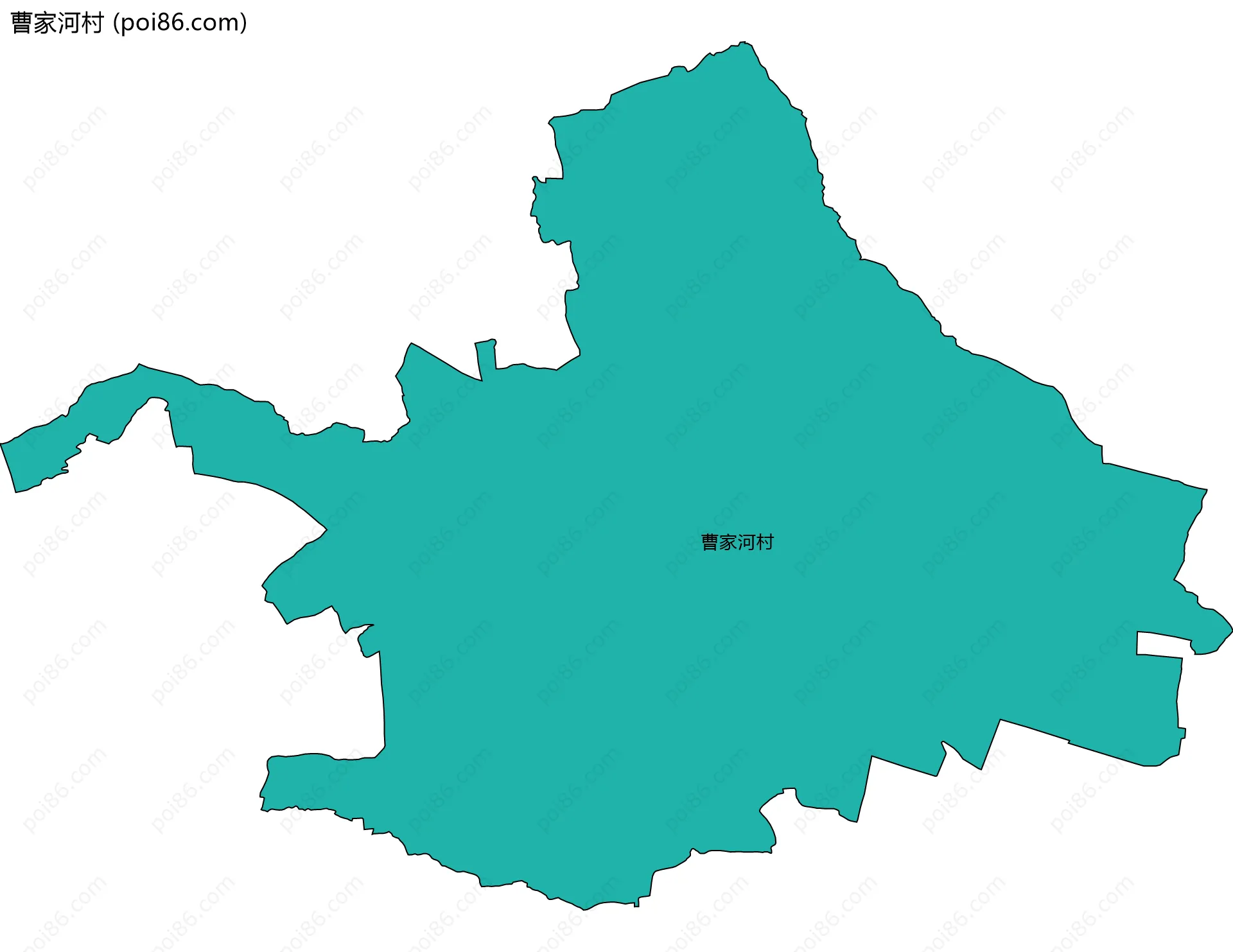 曹家河村边界地图