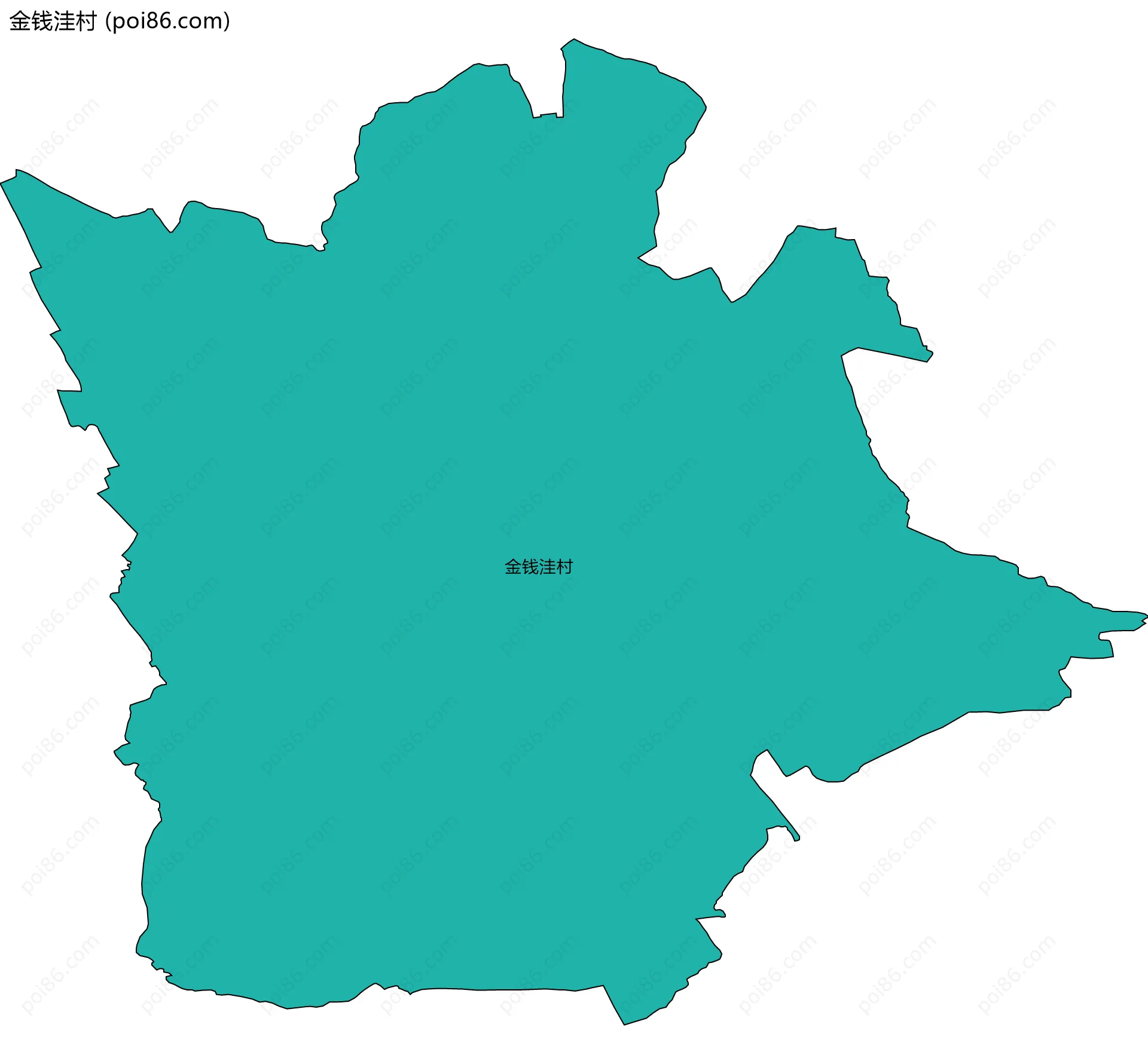 金钱洼村边界地图