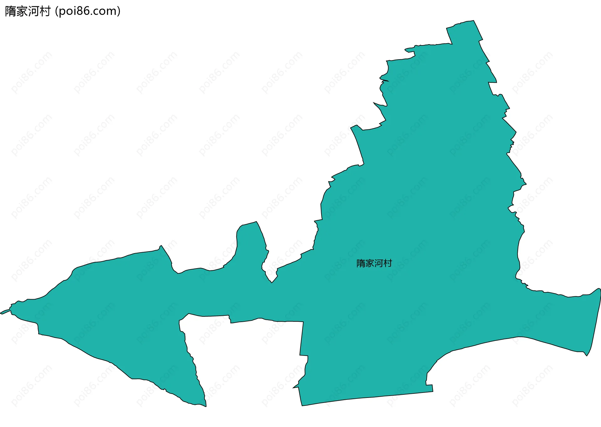 隋家河村边界地图