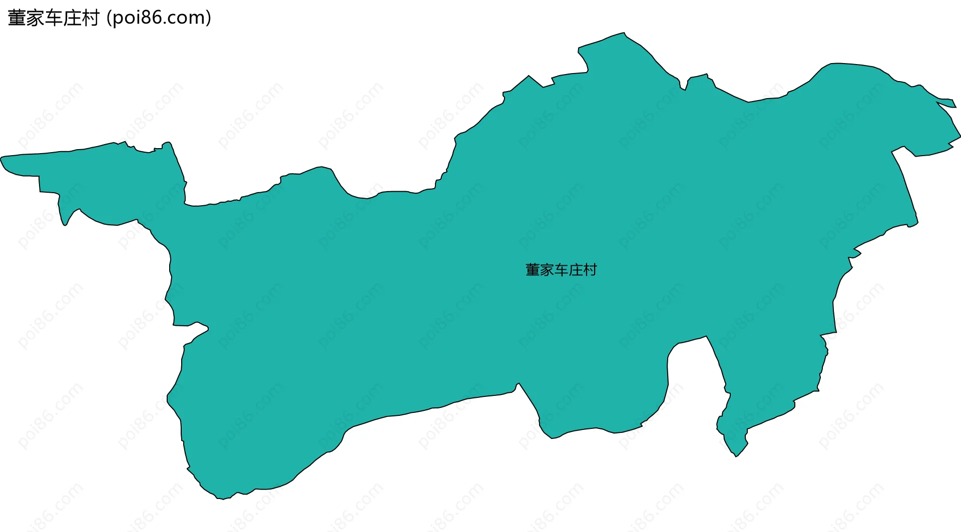 董家车庄村边界地图