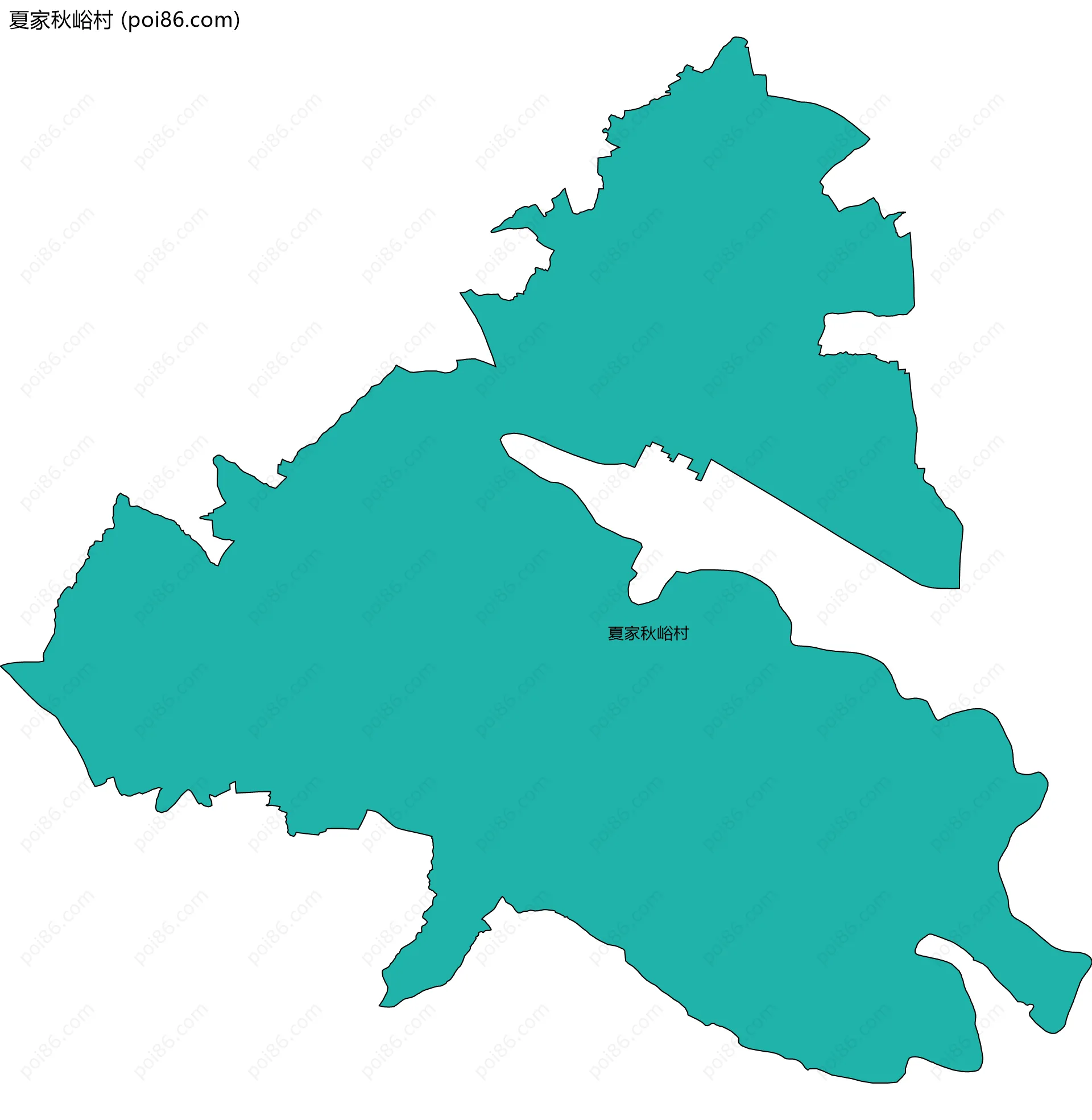 夏家秋峪村边界地图