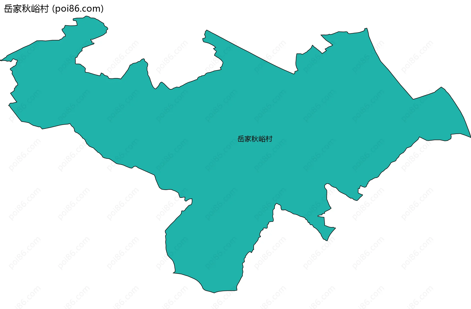 岳家秋峪村边界地图