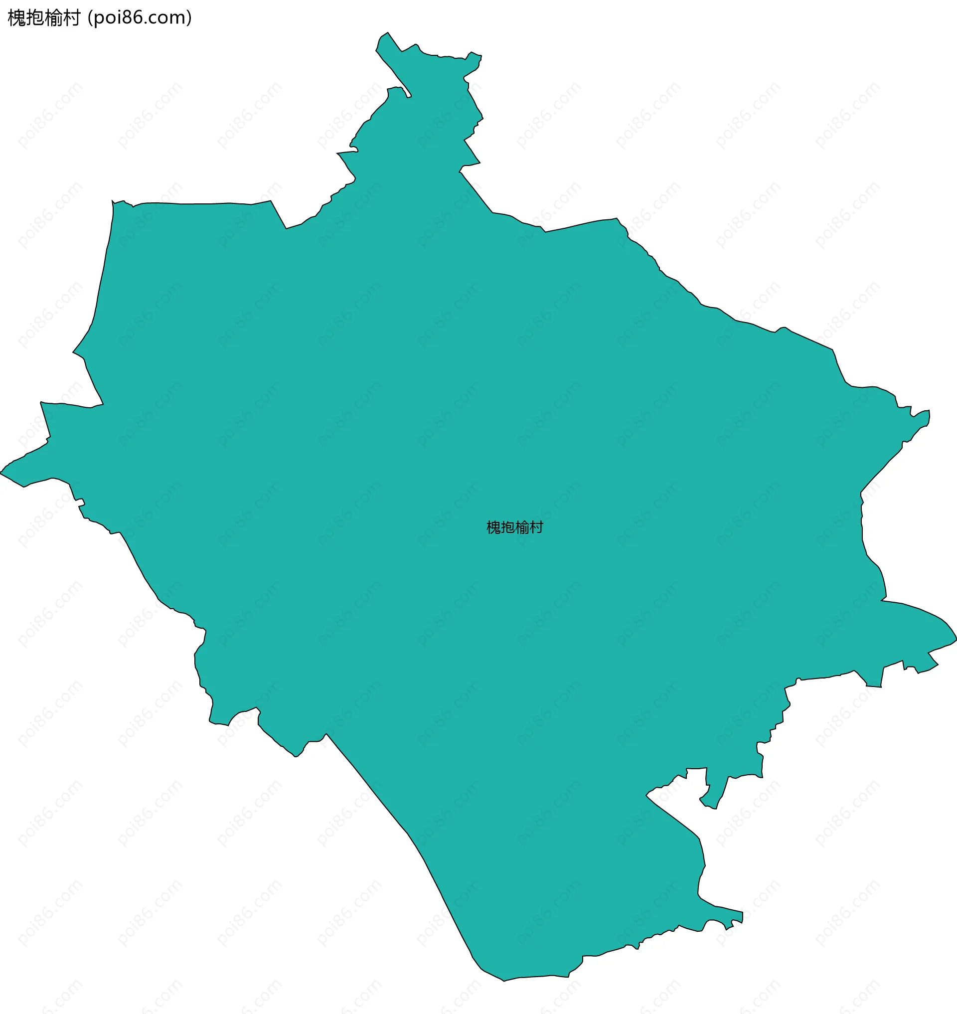 槐抱榆村边界地图