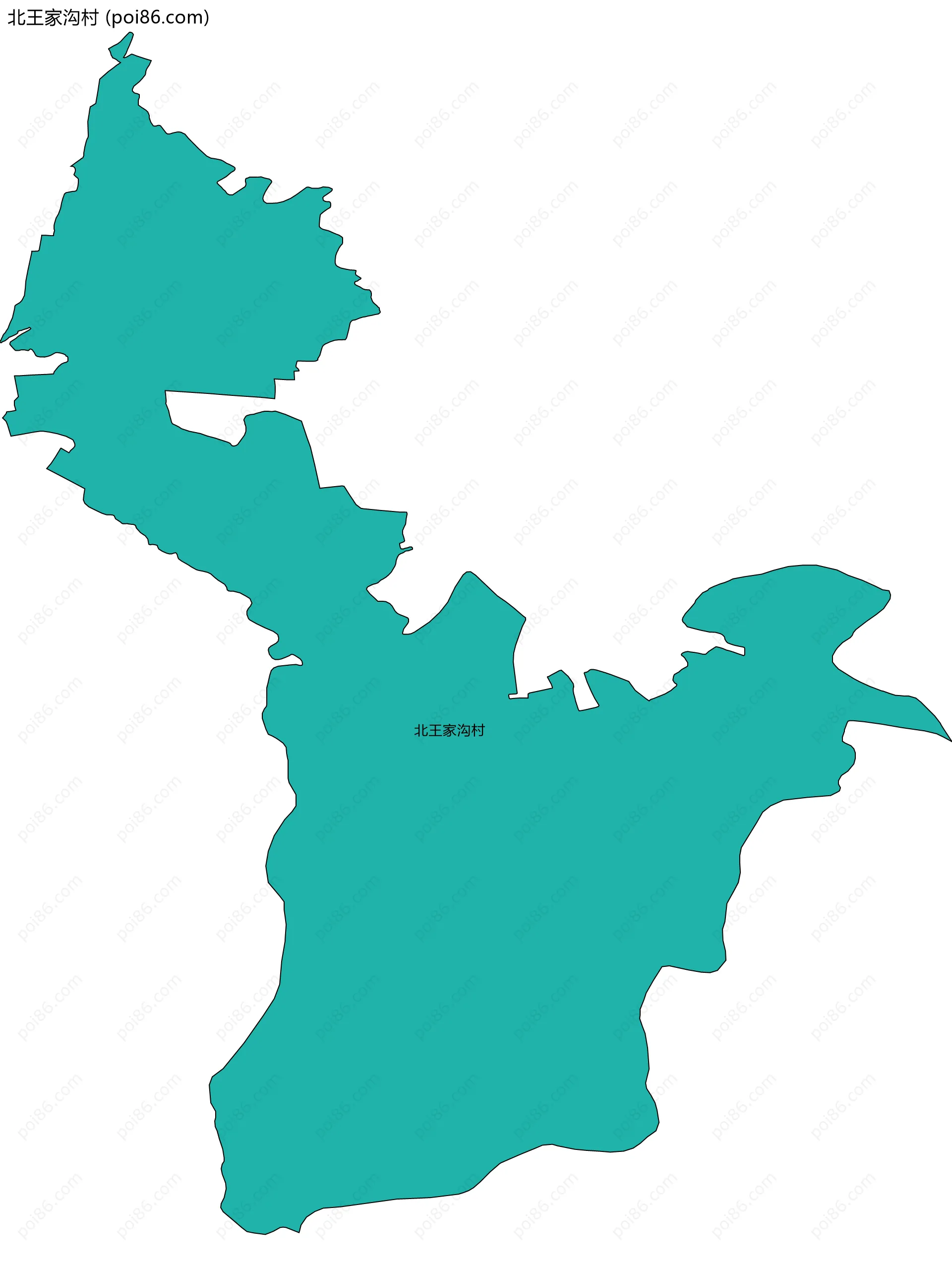 北王家沟村边界地图