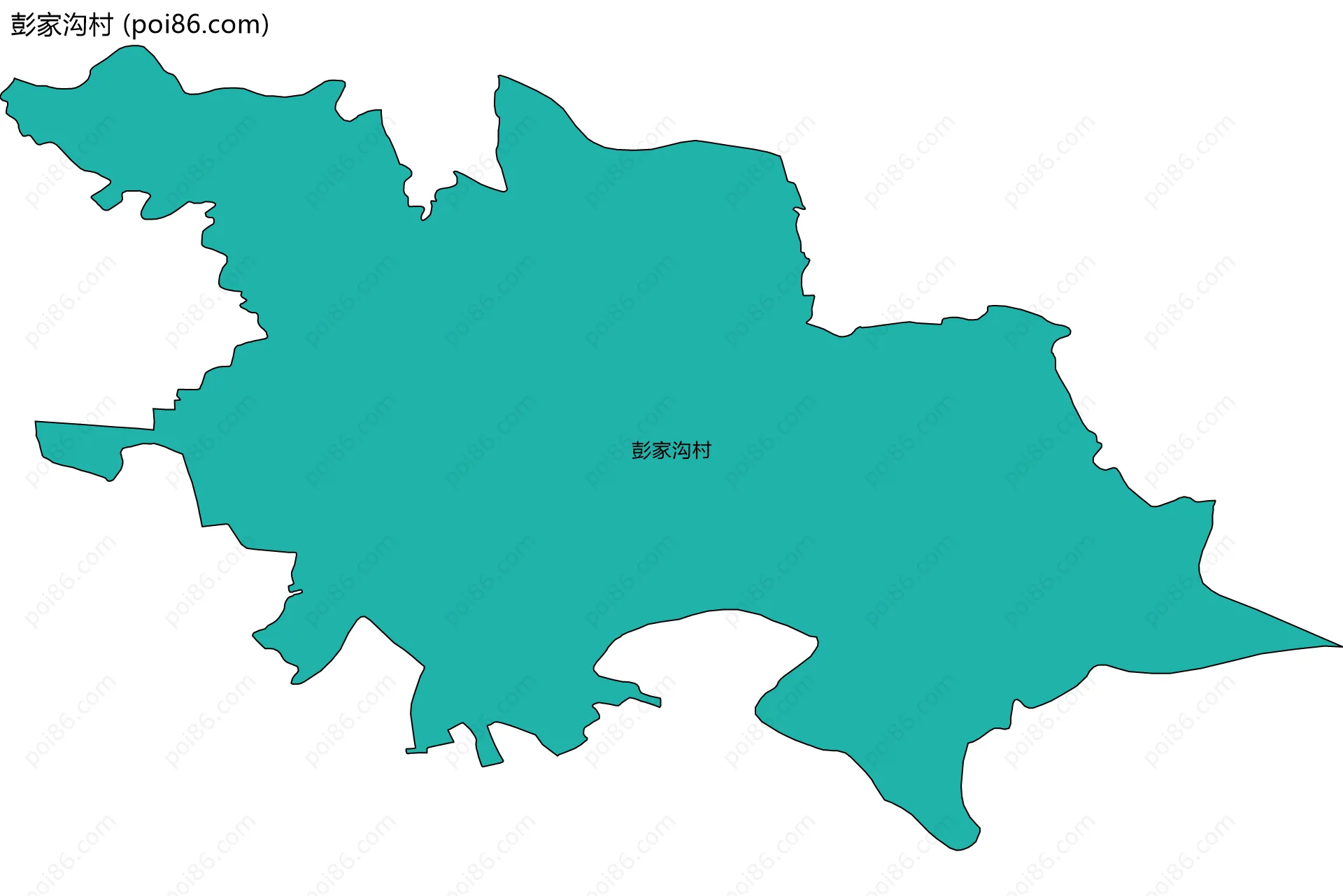 彭家沟村边界地图