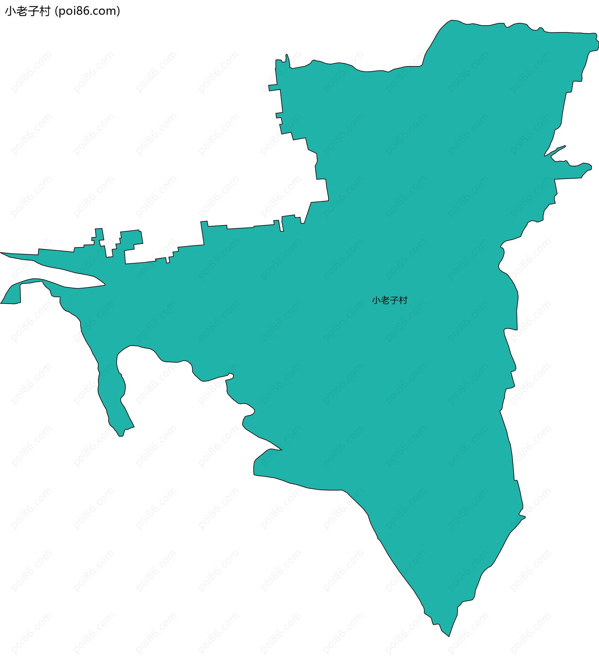 小老子村边界地图