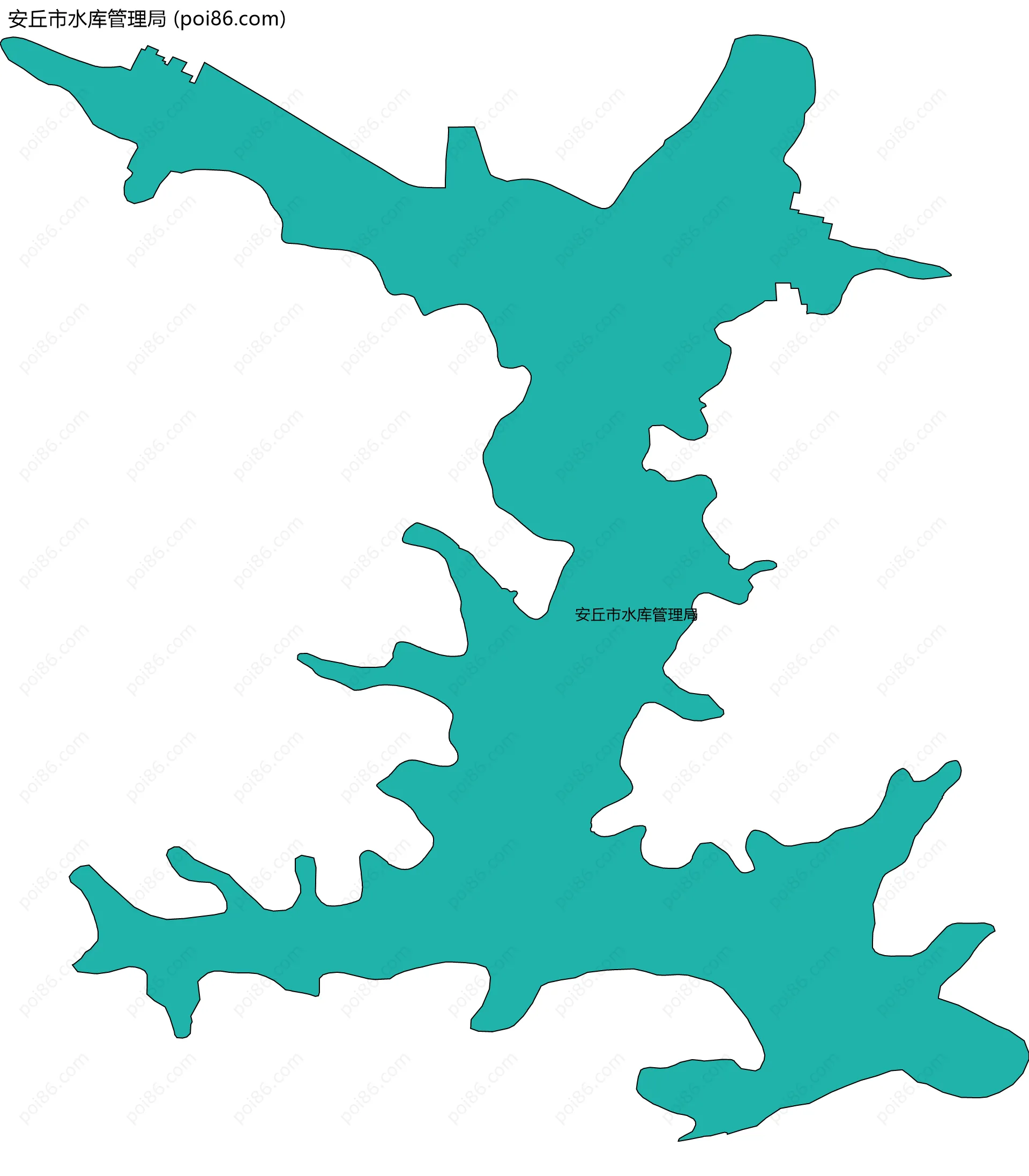 安丘市水库管理局边界地图