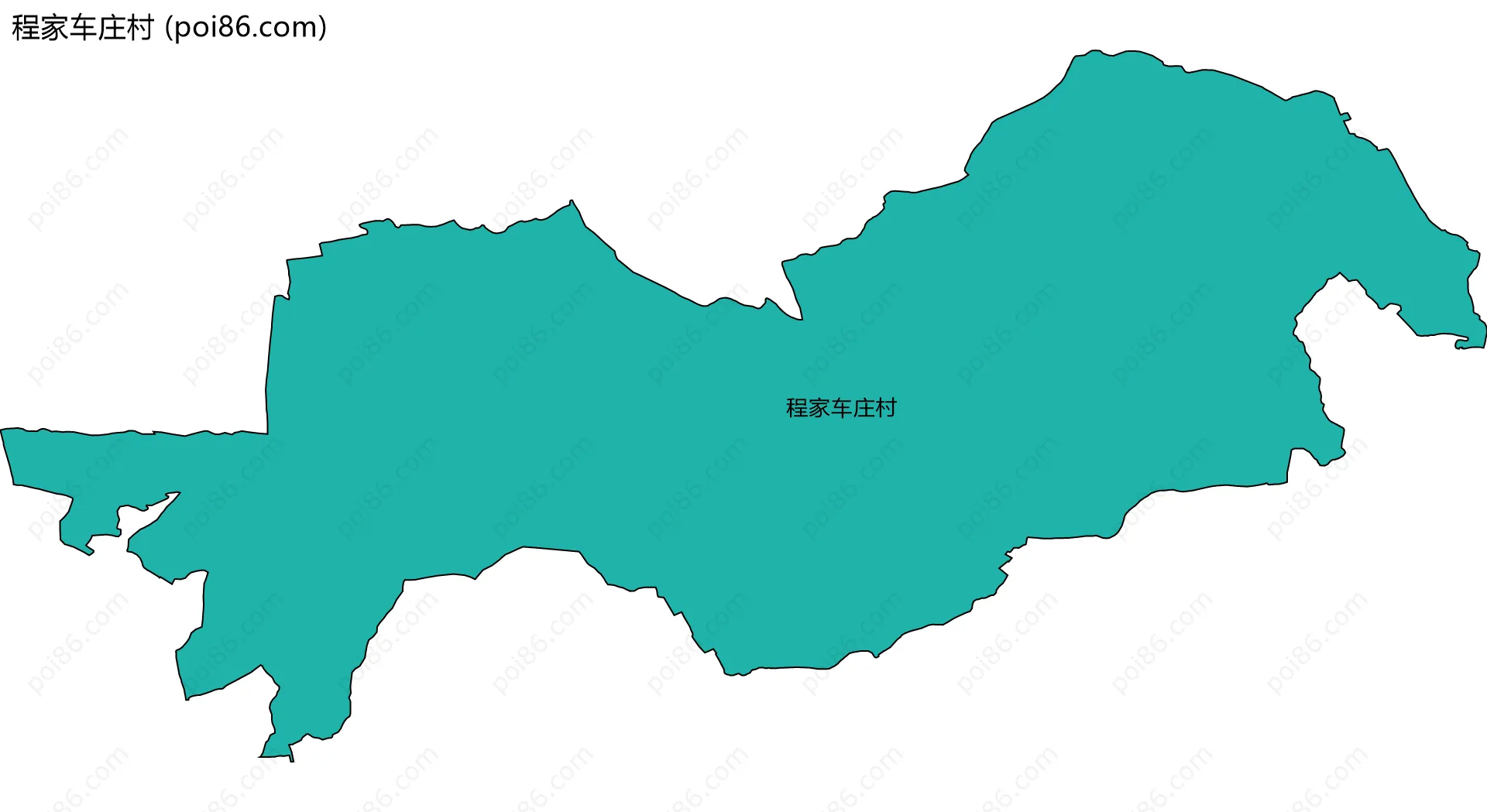 程家车庄村边界地图