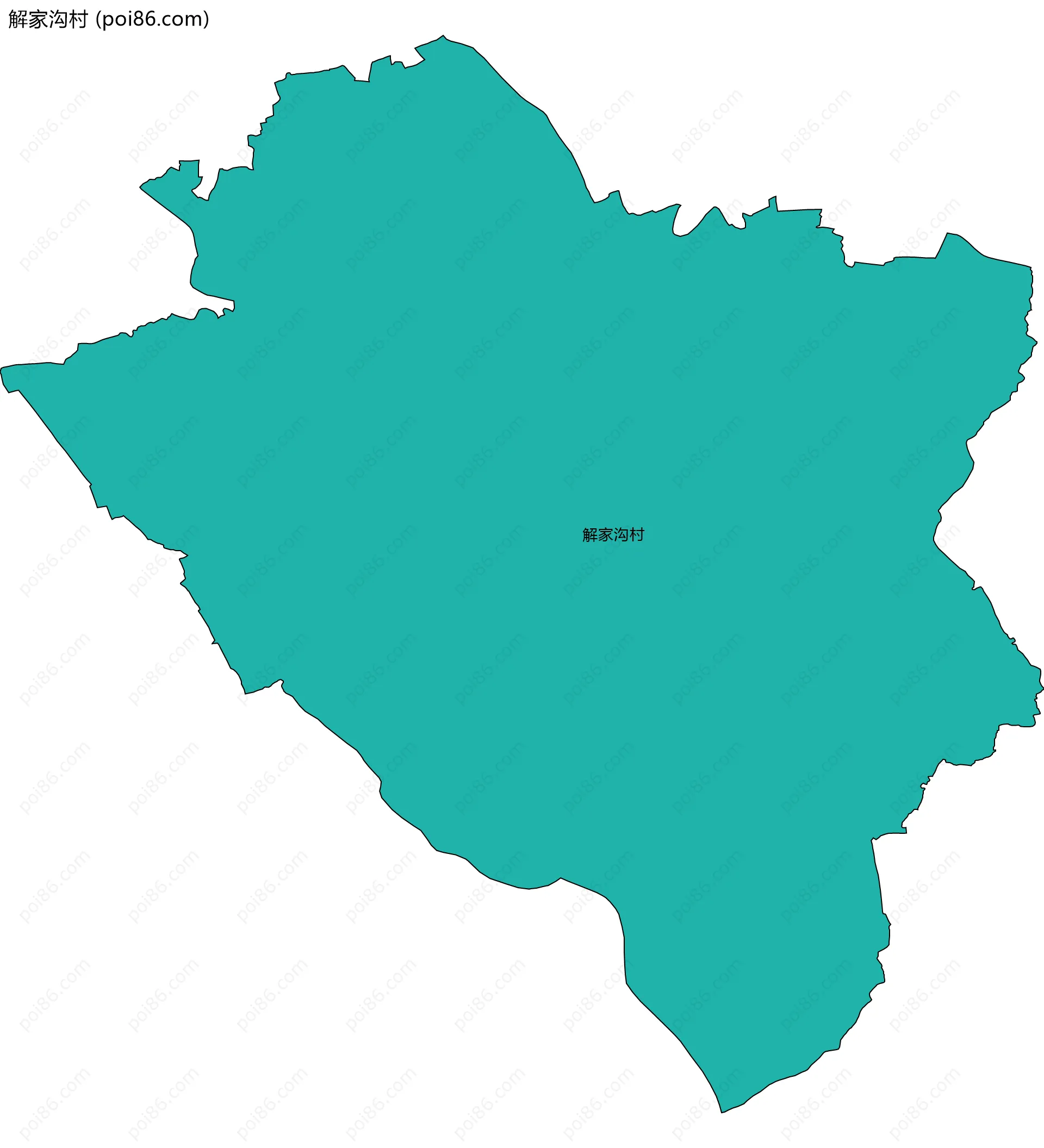 解家沟村边界地图