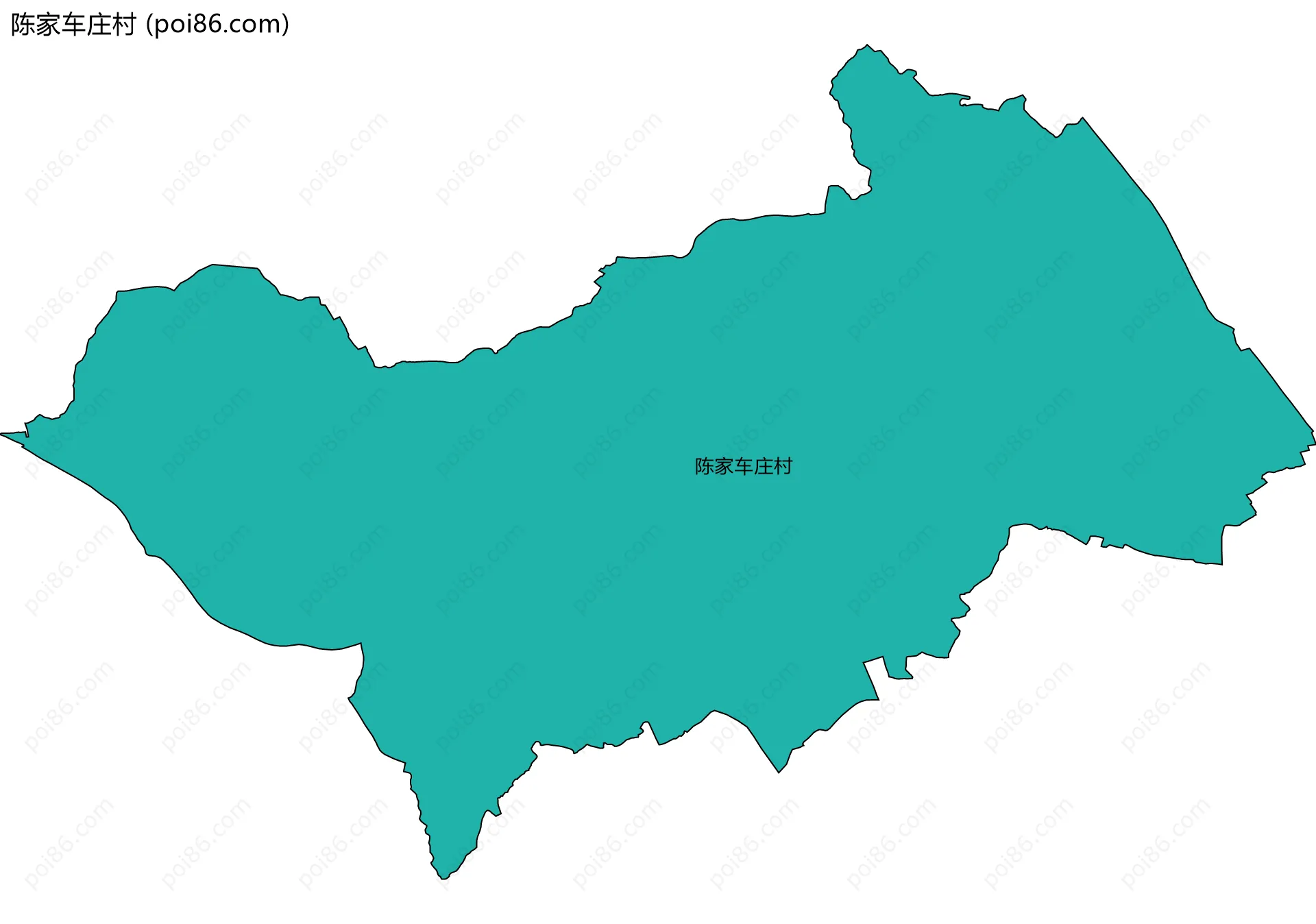 陈家车庄村边界地图