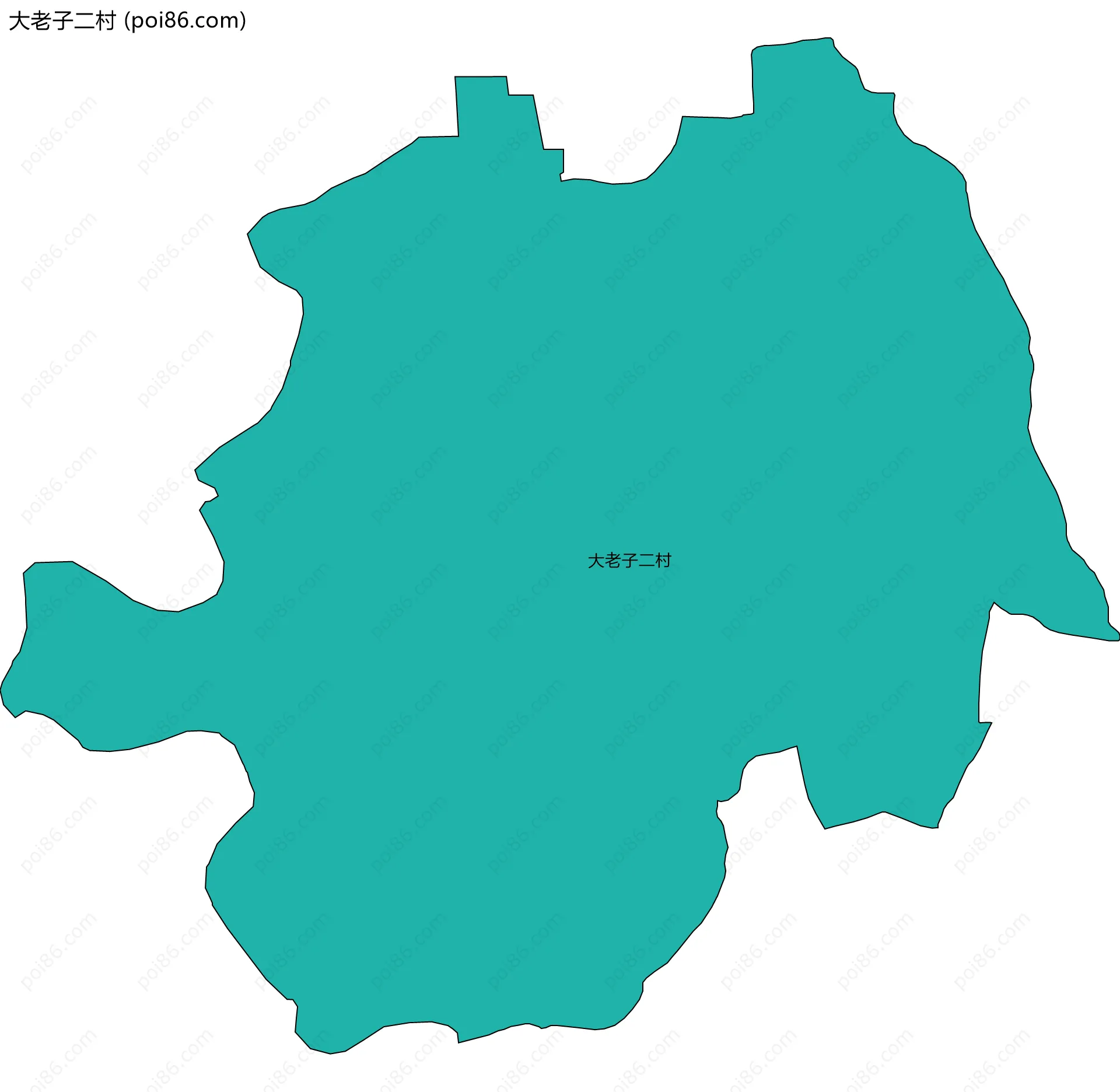 大老子二村边界地图