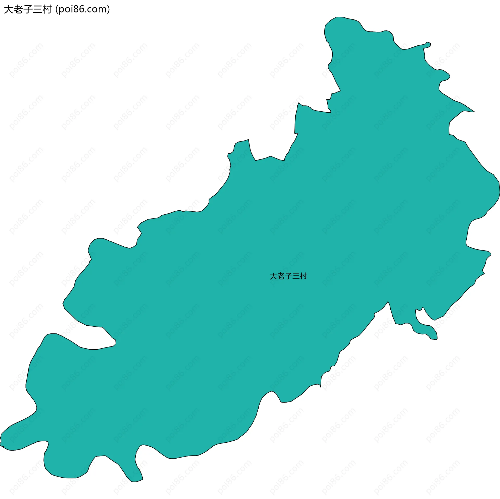 大老子三村边界地图