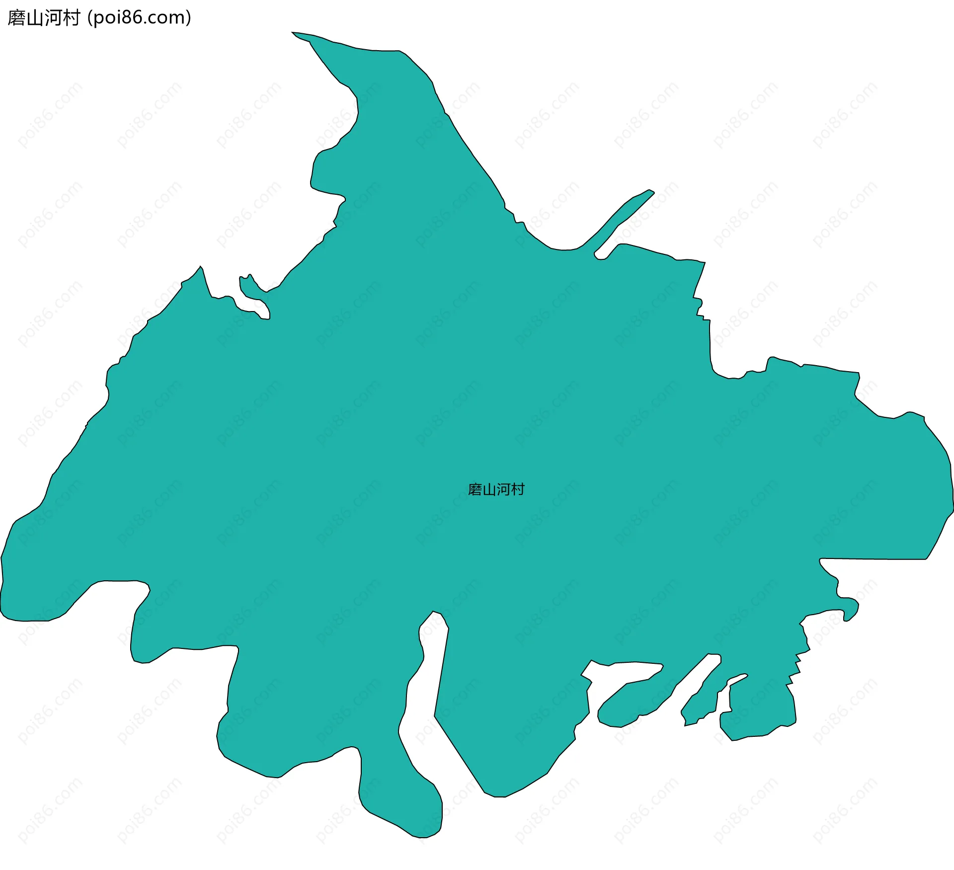 磨山河村边界地图