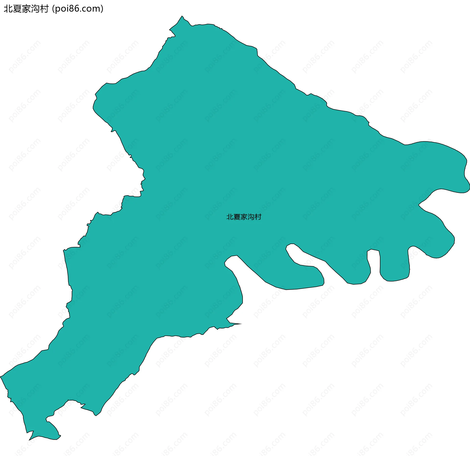 北夏家沟村边界地图