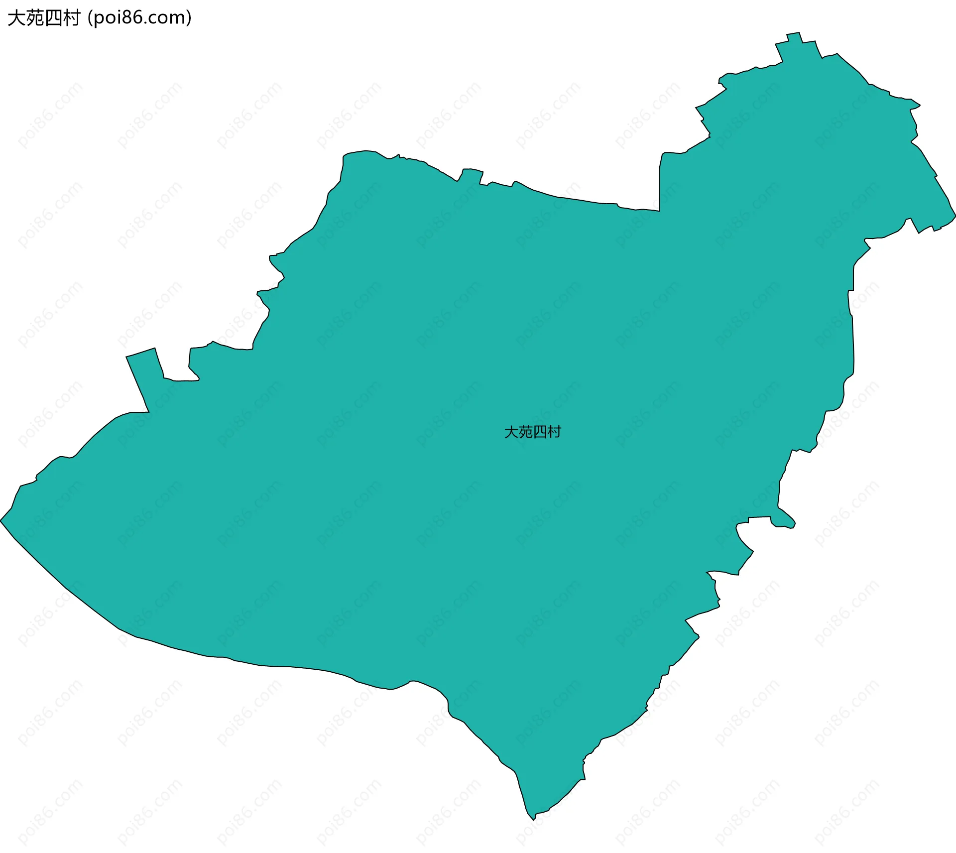 大苑四村边界地图