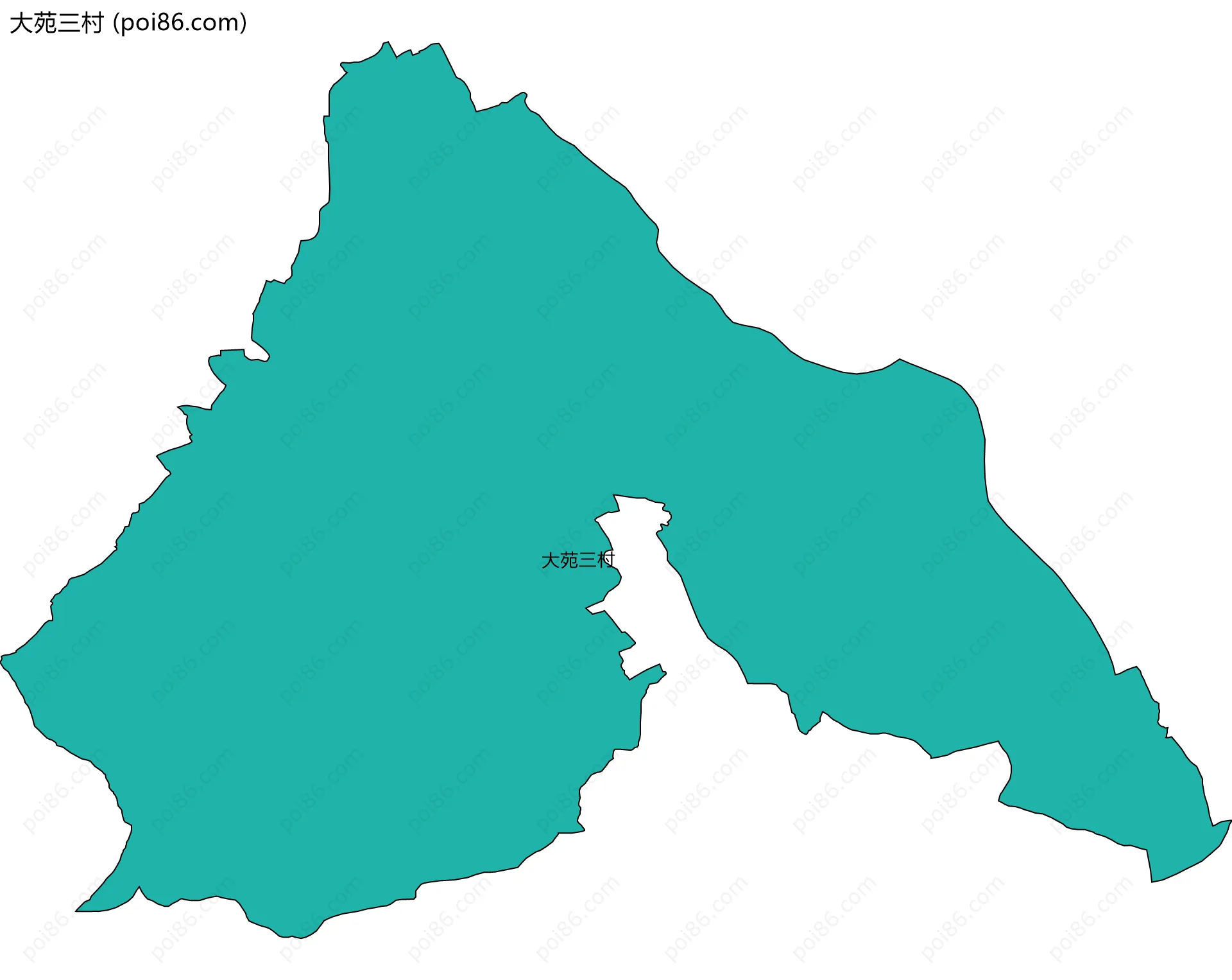 大苑三村边界地图