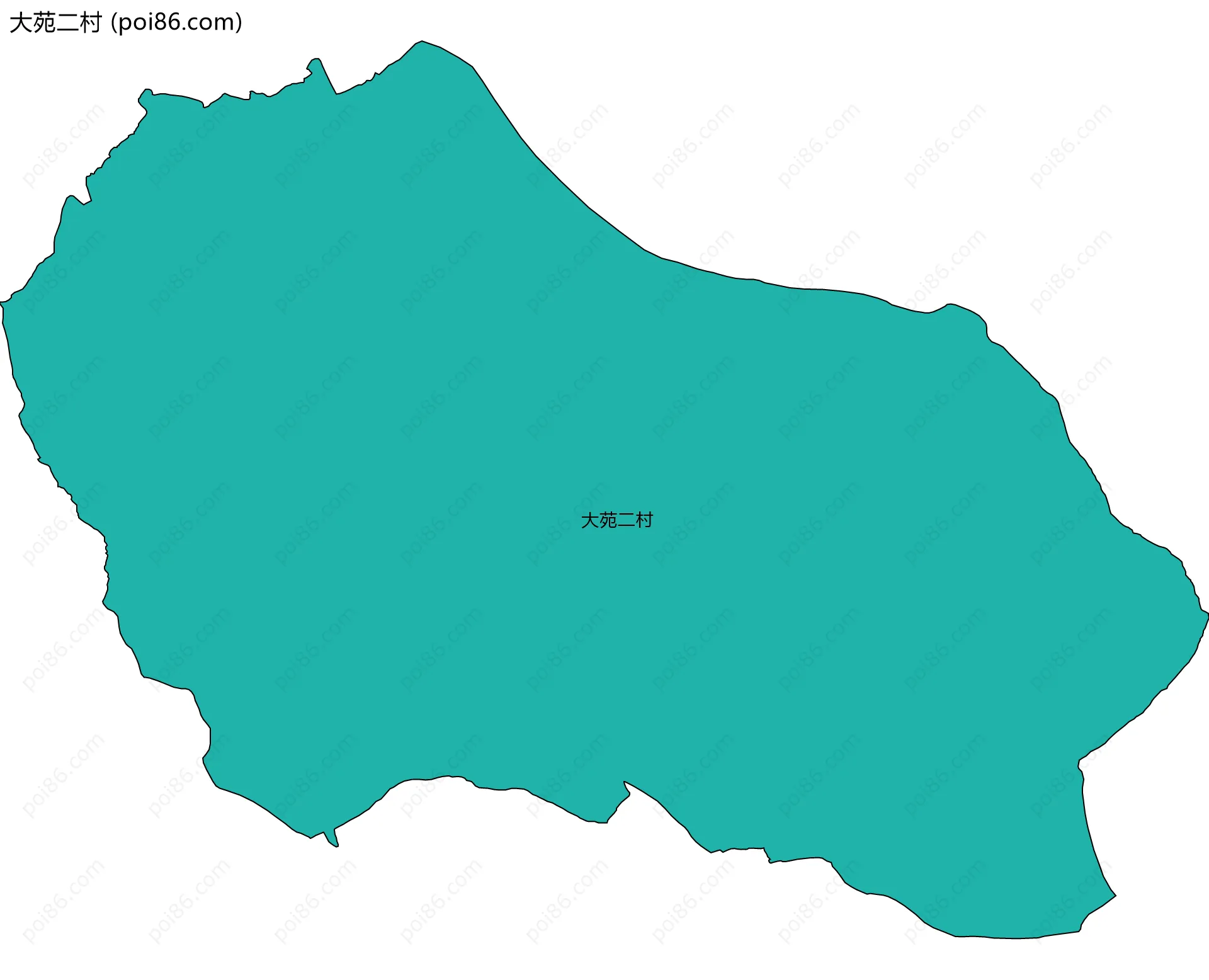 大苑二村边界地图