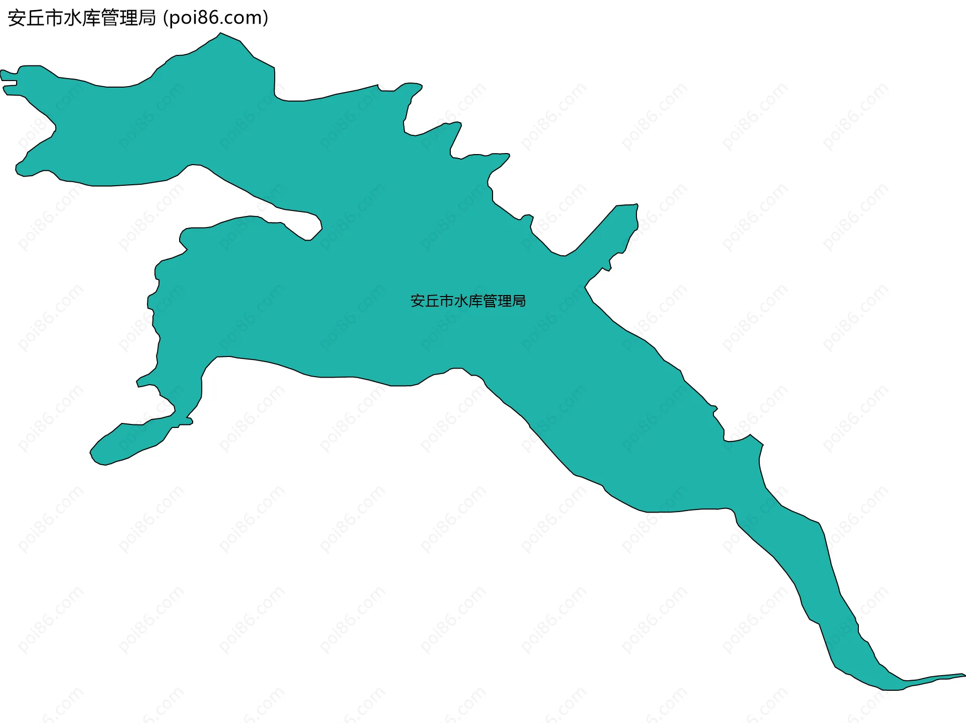 安丘市水库管理局边界地图