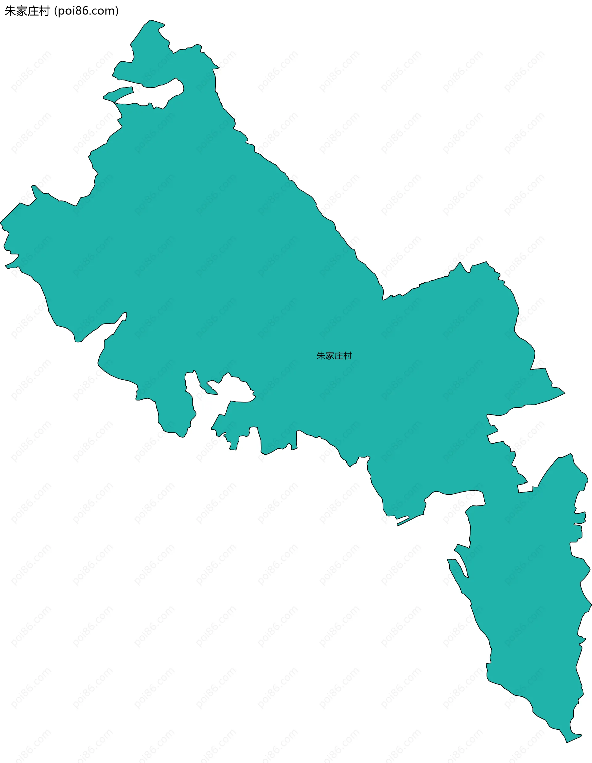 朱家庄村边界地图