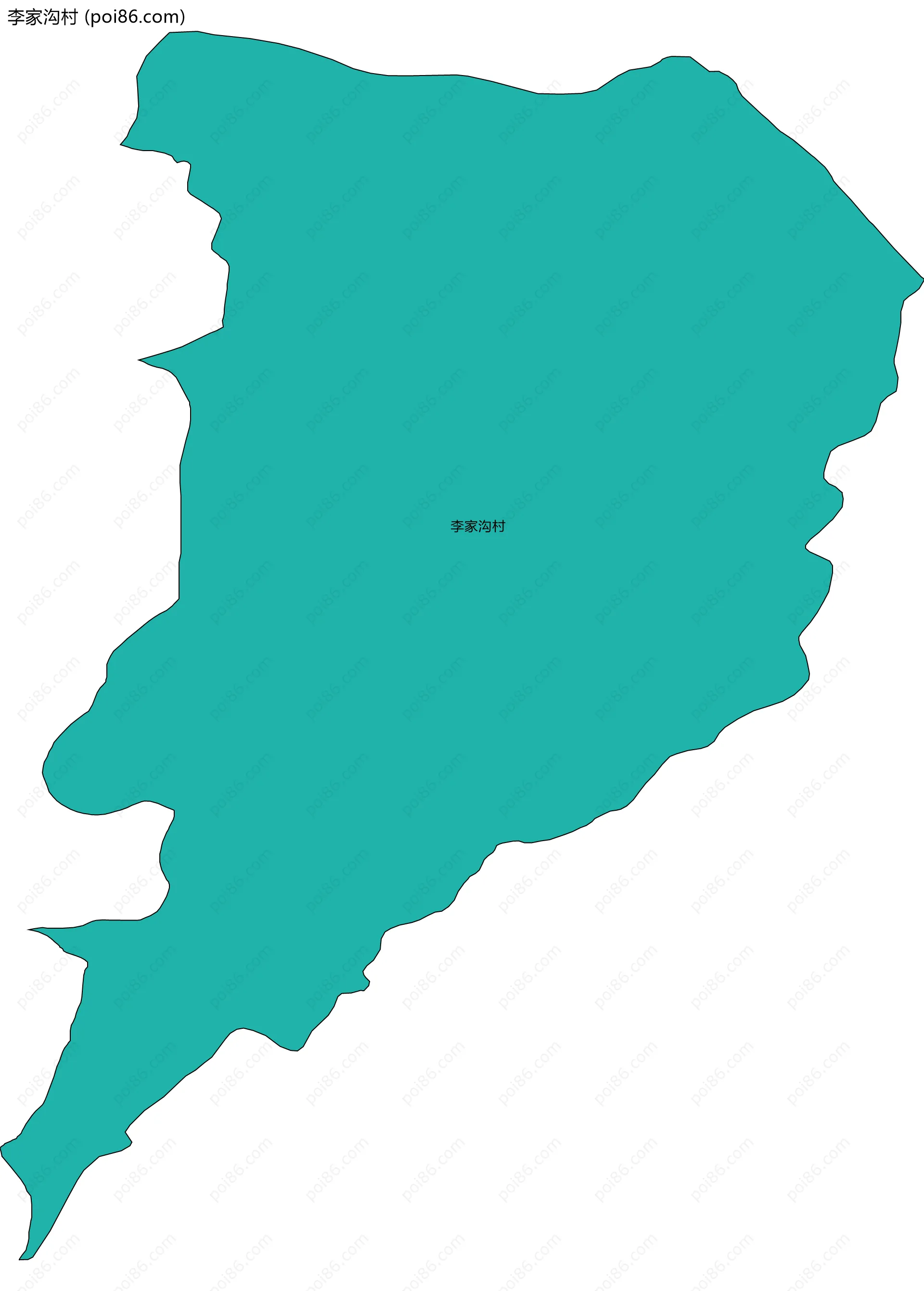 李家沟村边界地图