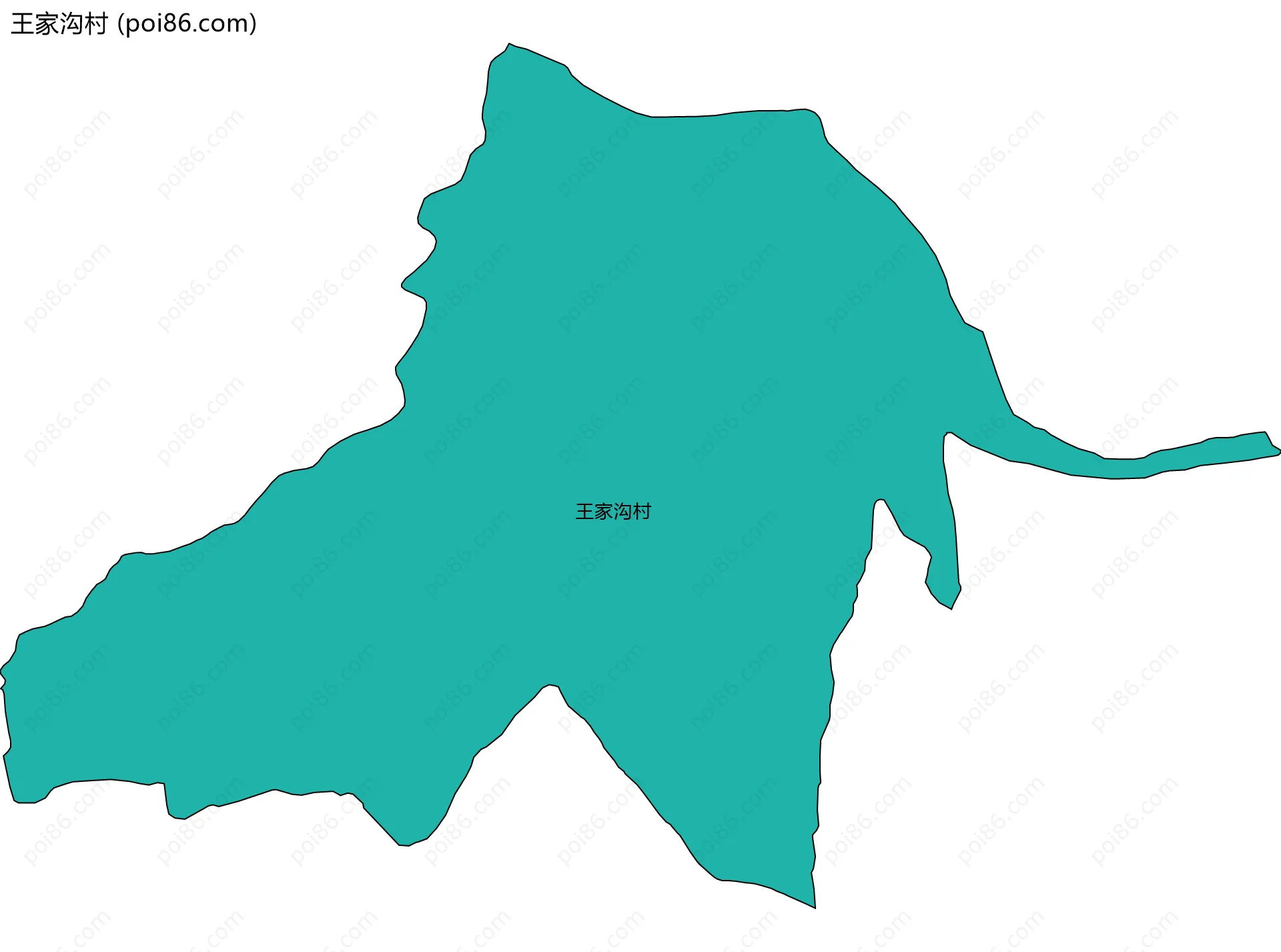 王家沟村边界地图