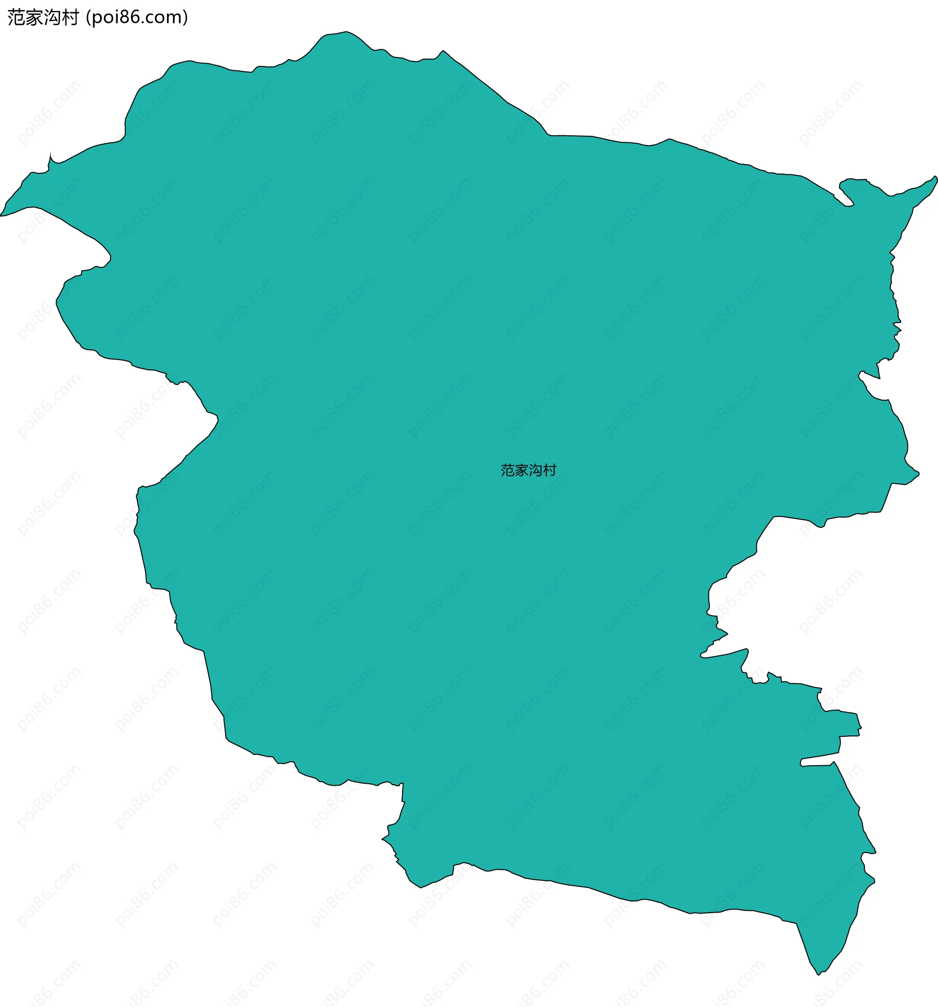 范家沟村边界地图