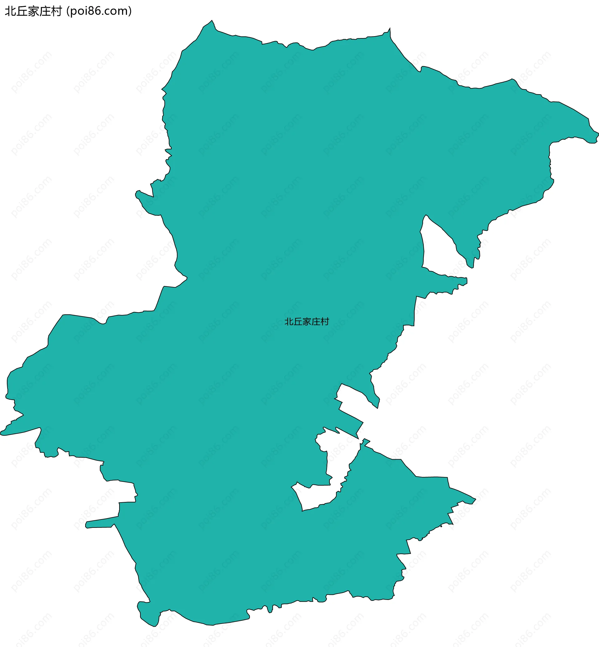 北丘家庄村边界地图