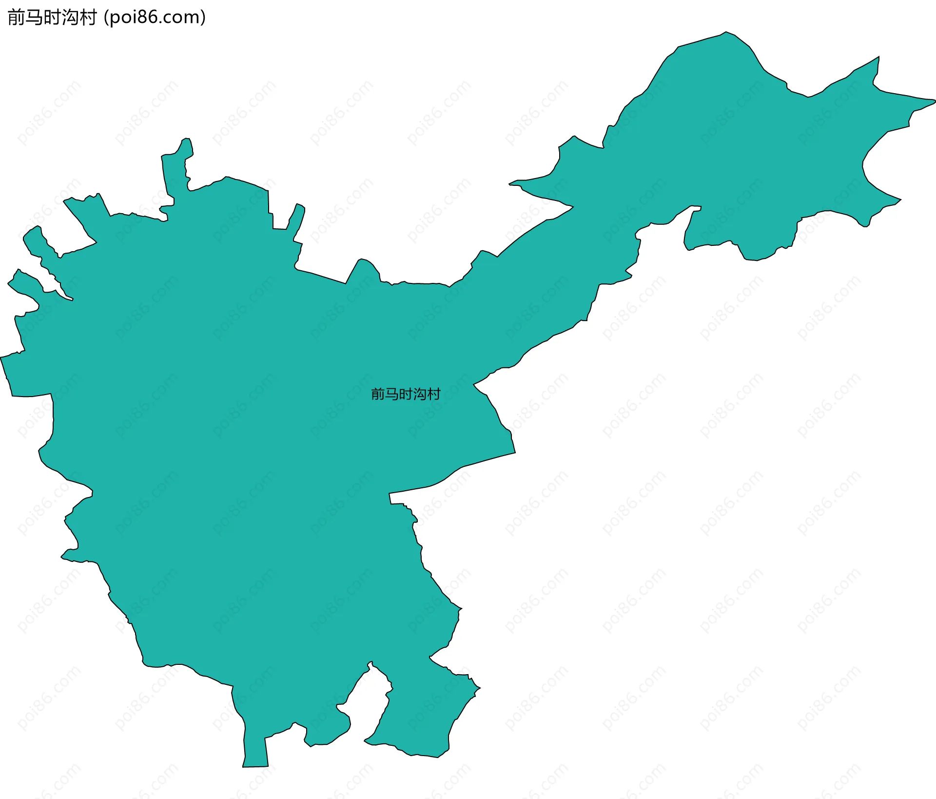 前马时沟村边界地图