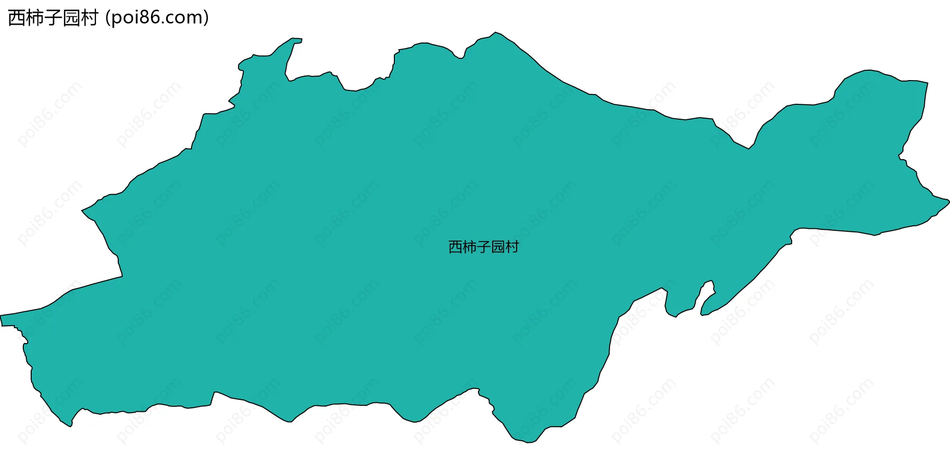 西柿子园村边界地图