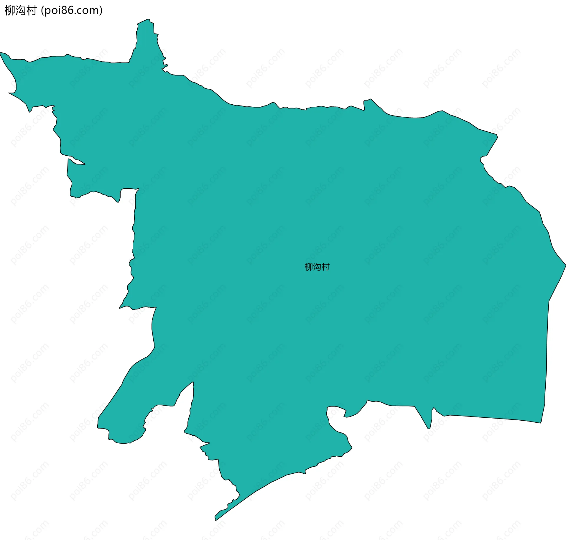 柳沟村边界地图