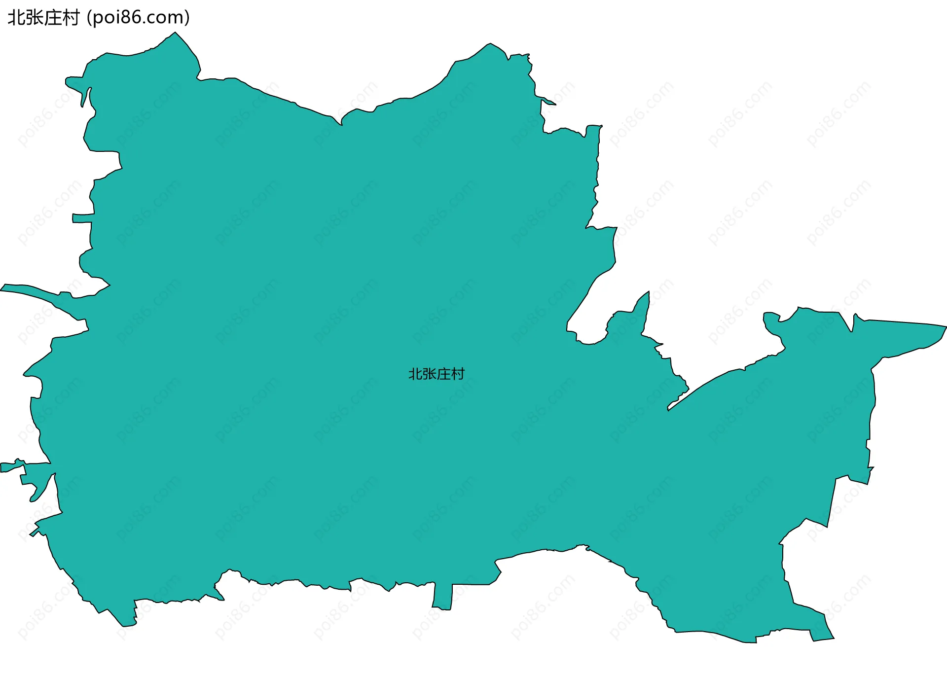 北张庄村边界地图