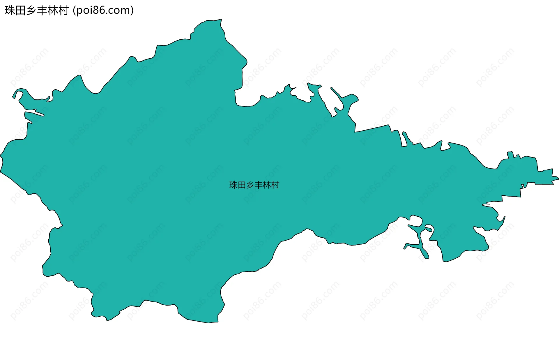 珠田乡丰林村边界地图