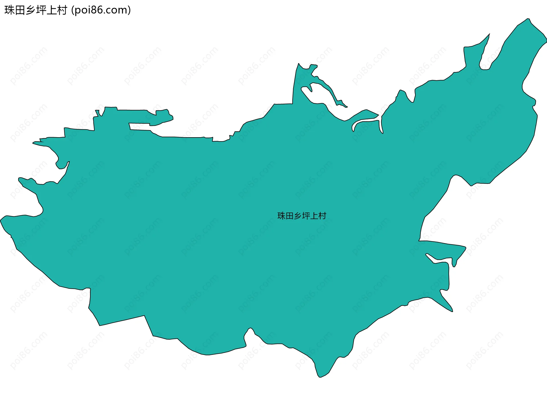 珠田乡坪上村边界地图