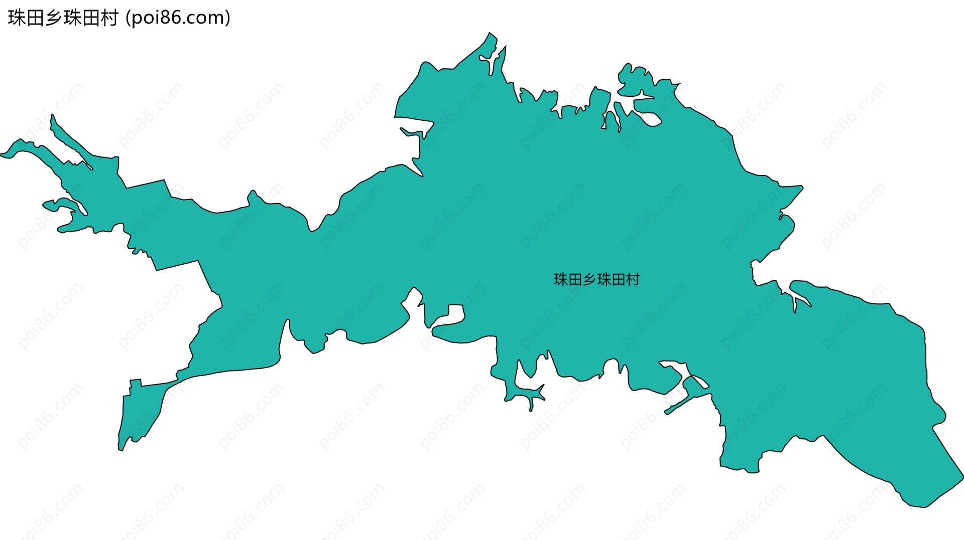 珠田乡珠田村边界地图