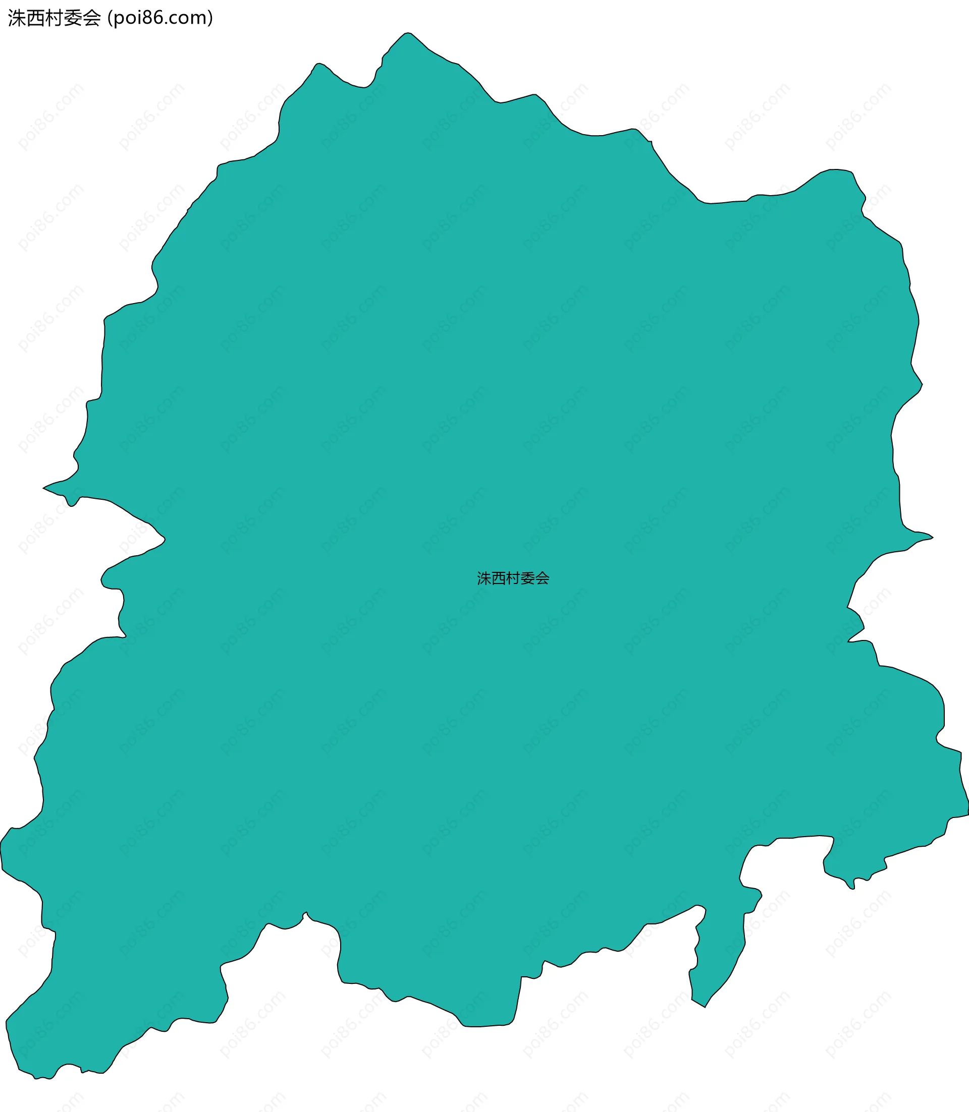 洙西村委会边界地图